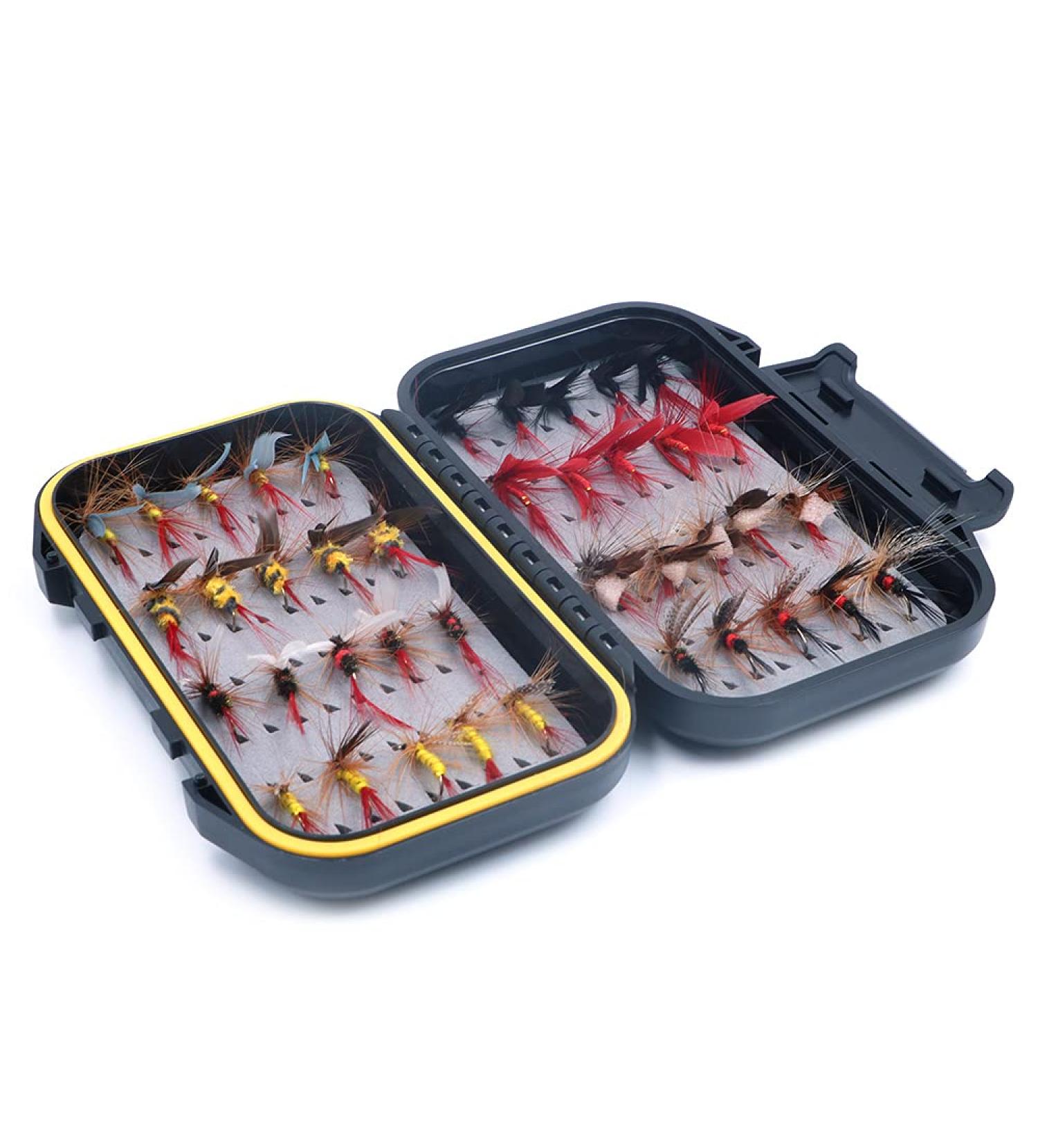 ANCLLO 40pcs Fly Fishing Lures Set | Waterproof Fly Box | Ultimate International Shipping - Buy Online on GoSupps.com