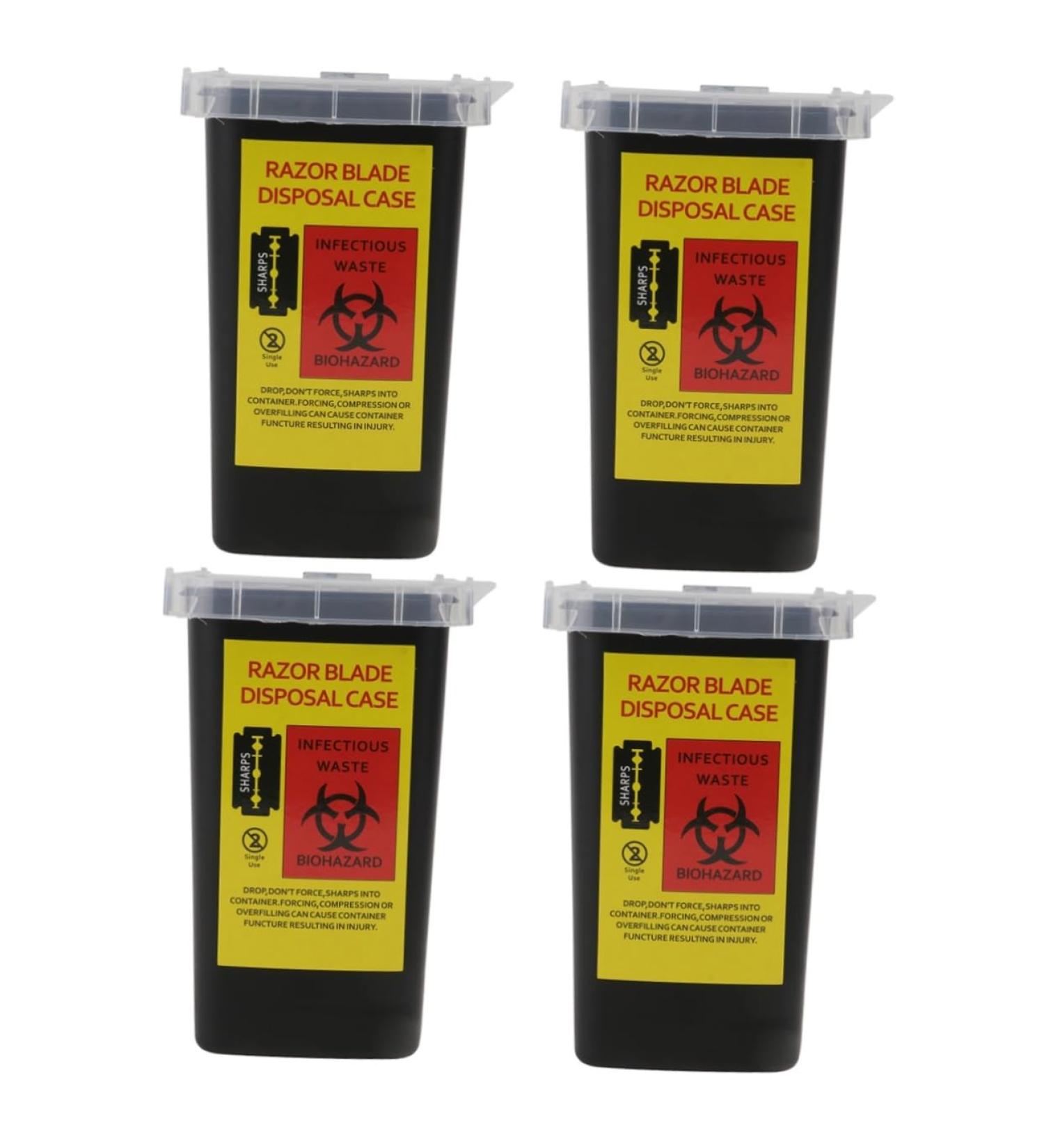 FOMIYES 4pcs Blade Storage Box - Stylish Plastic Trash Can with Mother of Pearl Shell Finish | Ideal for Organized Storage & Home Decor - Buy Online on GoSupps.com