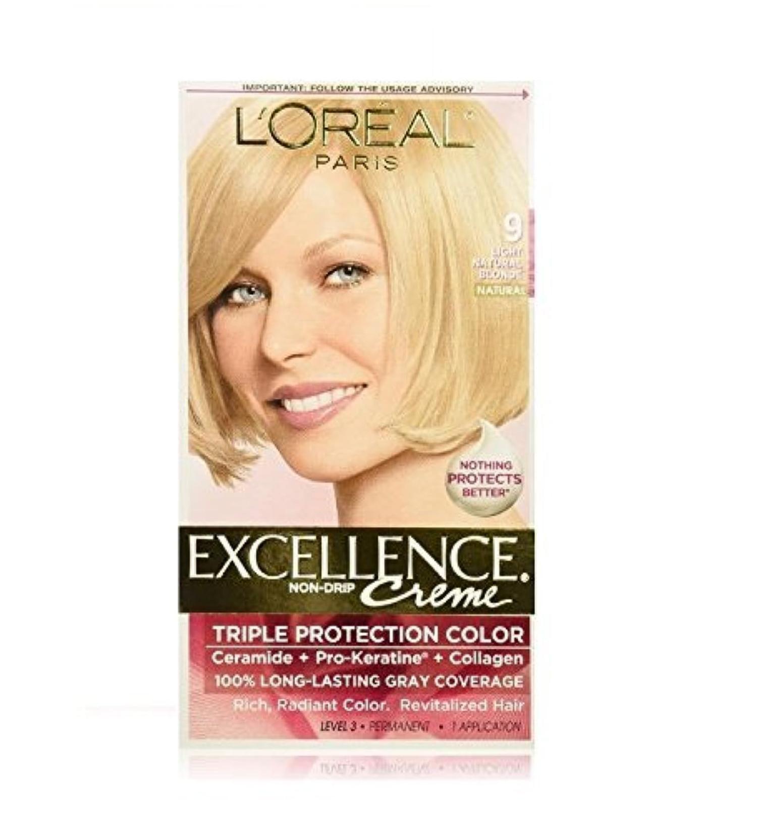 Exc H/C Nat Bld #9 R Size 1ct L'Oreal Excellence Creme Hair Color Light Natural Blonde #9