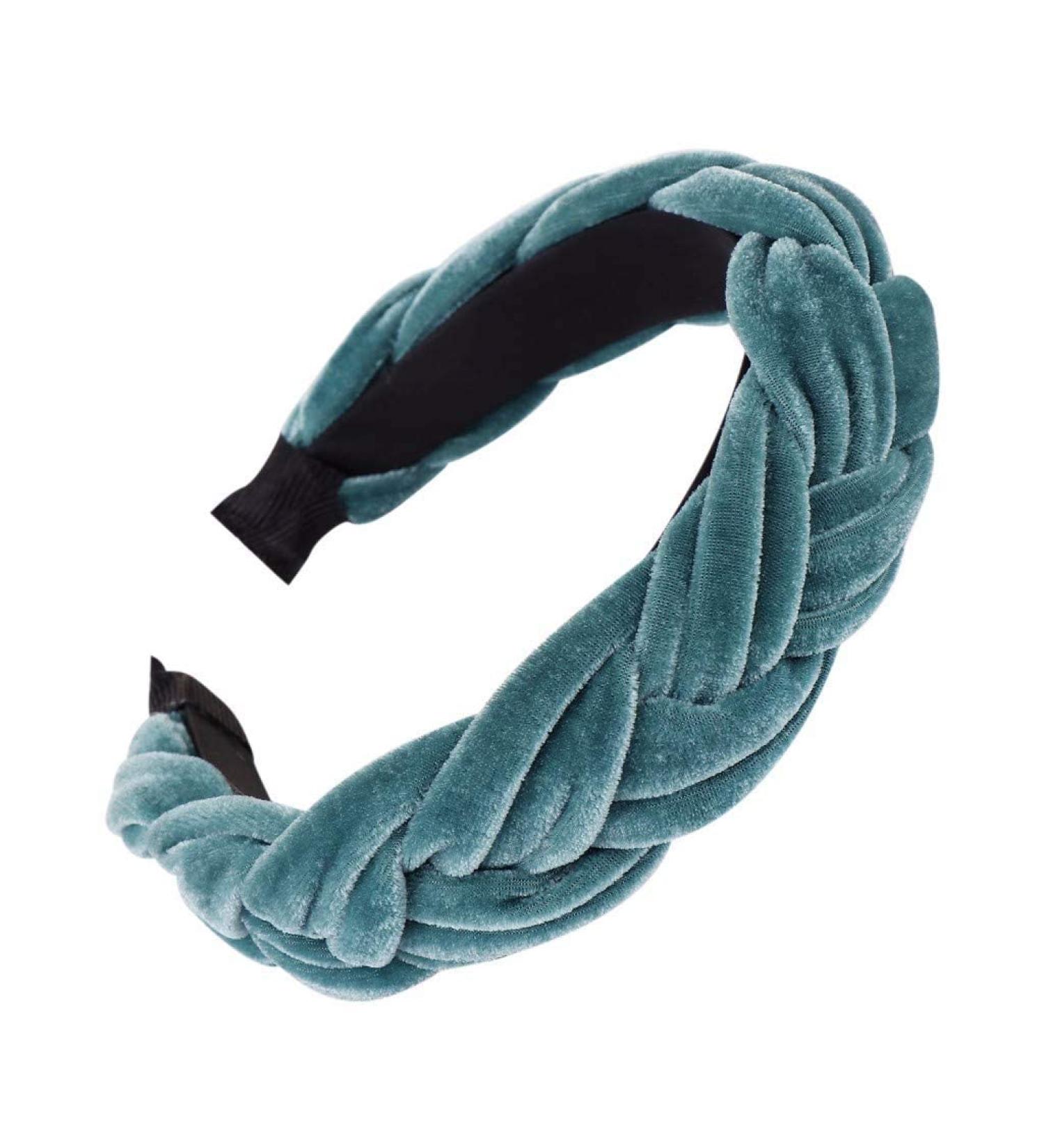 MIRRAY Rockabilly Fashion Velvet Braid Hairband Women Hair Head Hoop Sweet Girls New Trend Summer Hair Headband Blue