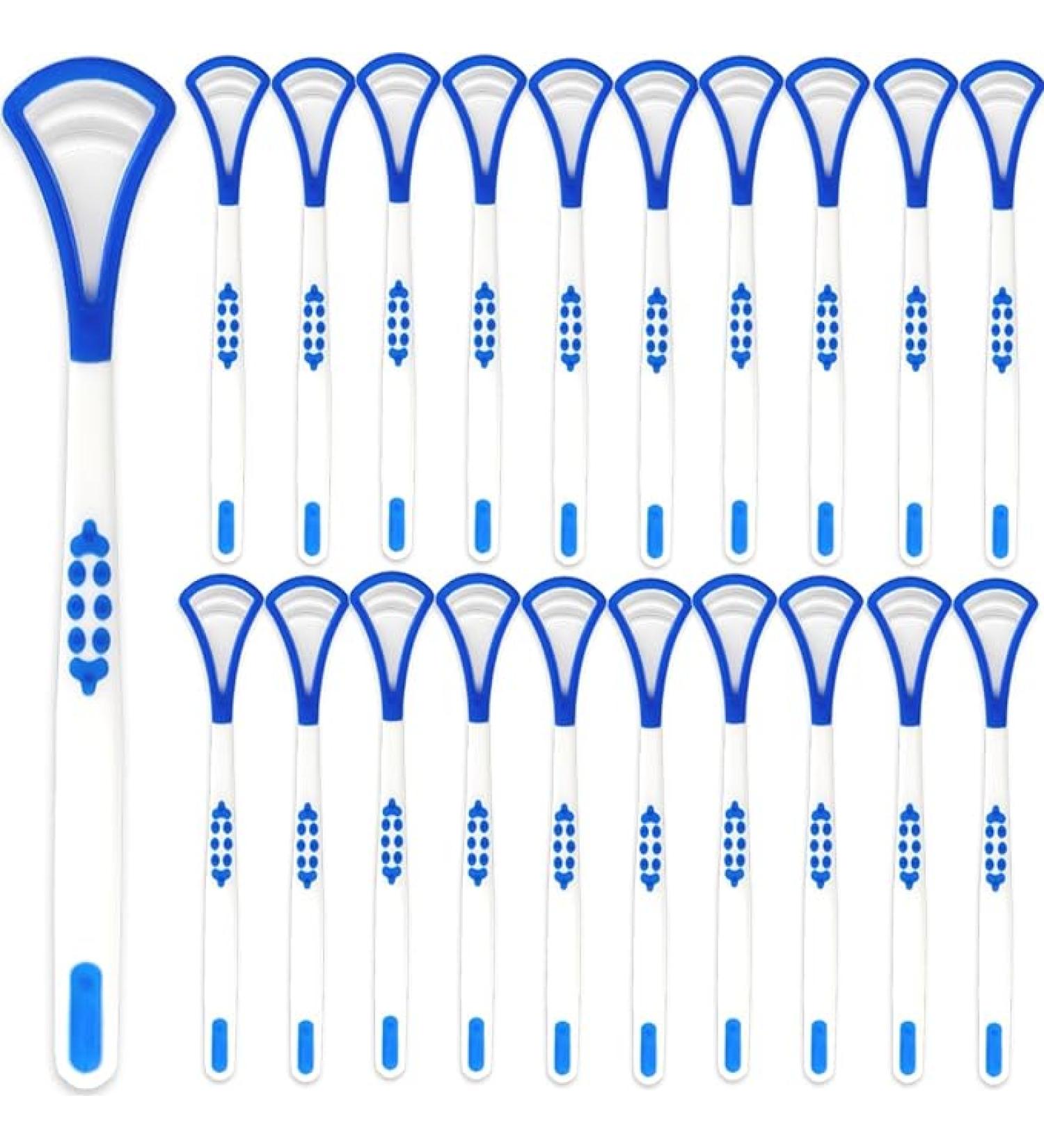 GXXMEI 40PCS Tongue Scraper for Adults, Tongue Scraper Cleaner, Blue Tongue Cleaner, Oral Care Scrapers Kits Plastic Tongue Brush for Reducing Bad Breath Adults Kids Healthy Oral Care Tools Easy to Us - Buy Online on GoSupps.com
