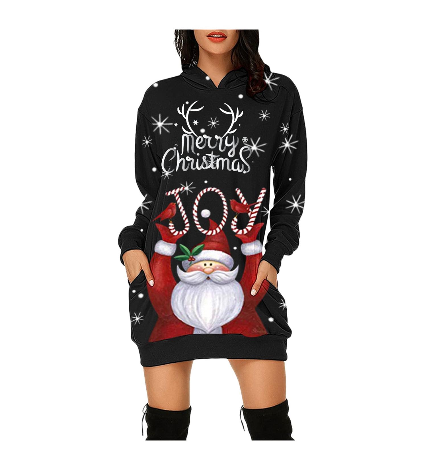 Women's Christmas Hoodie & Sweater Dresses | Festive Sweatshirts & Party Clothing - Buy Online on GoSupps.com