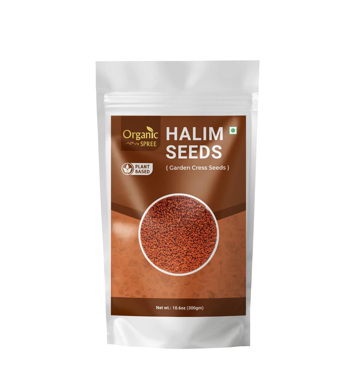 Organic Spree Halim Seeds 300gm (10.6oz) - Garden Cress Seeds - Aliv Seeds Pure and Natural - Buy Online on GoSupps.com