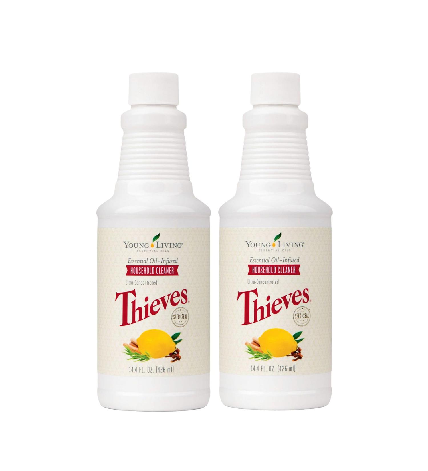 Young Living Thieves Household Cleaner - Non-Toxic Natural Cleaner for a Healthy Home - 2 Bottles (14.4 fl. oz.) - Effective for All Surfaces - Buy Internationally - Buy Online on GoSupps.com