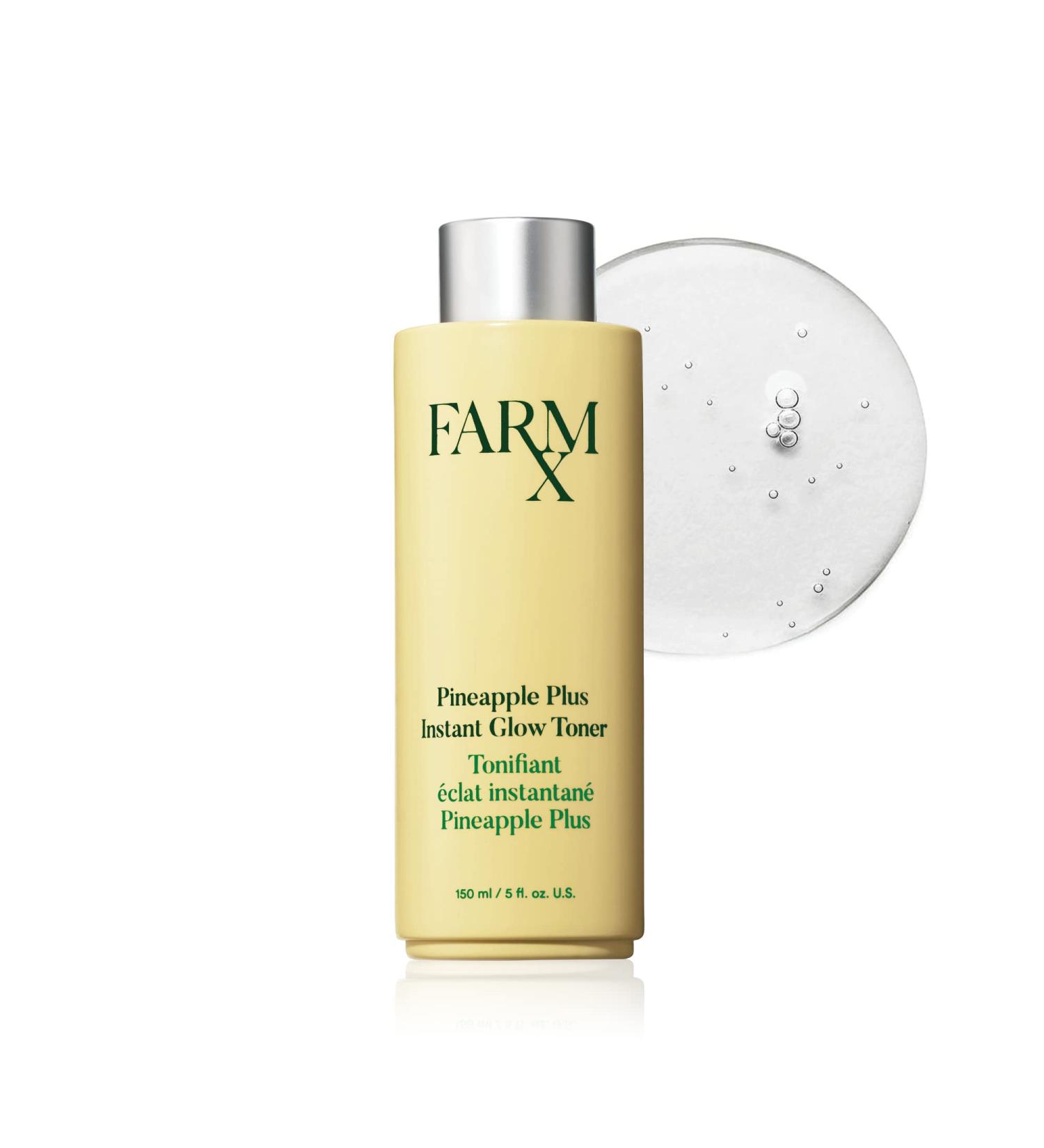 Farm Rx Pineapple Plus Instant Glow Toner - Revitalizing Vegan AHA Toner for Sensitive Skin Pore-Reducing 150ml - Buy Online on GoSupps.com