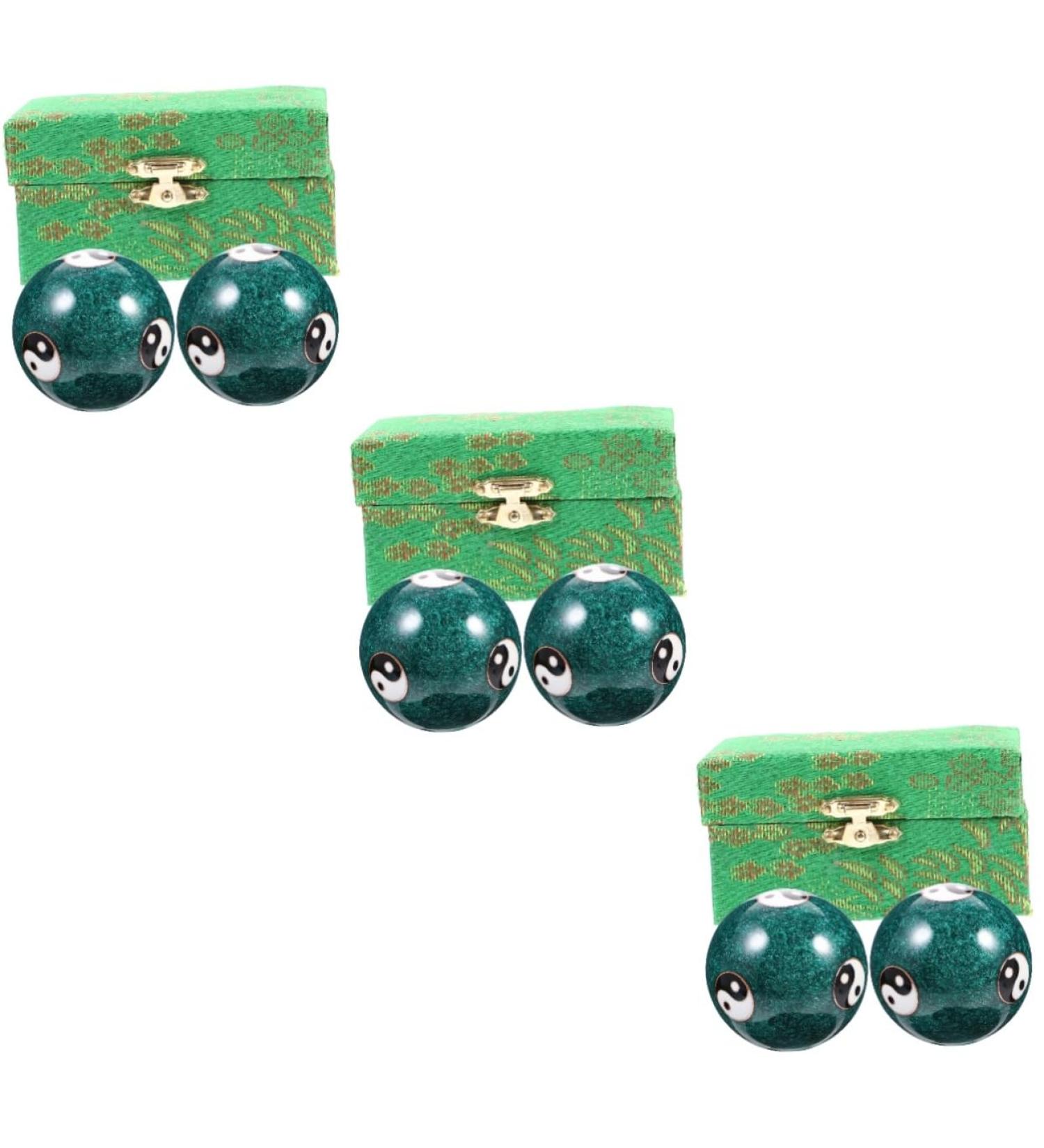 Gleavi 6 Pack Health Massage Handballs - Chinese Stress Relief Balls for Adults - Perfect for Hand Massage & Relaxation - Buy Online on GoSupps.com