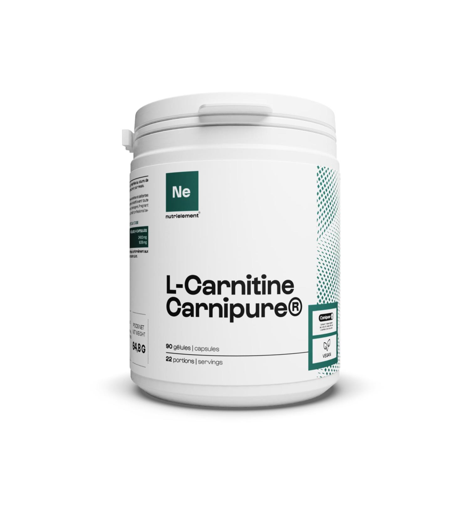 Carnitine Carnipure - 90 Capsules - Fat Burning - Patented Quality - L-Carnitine-L-Tartrate - Vegan - Nutrielement By Nutrimuscle - Buy Online on GoSupps.com