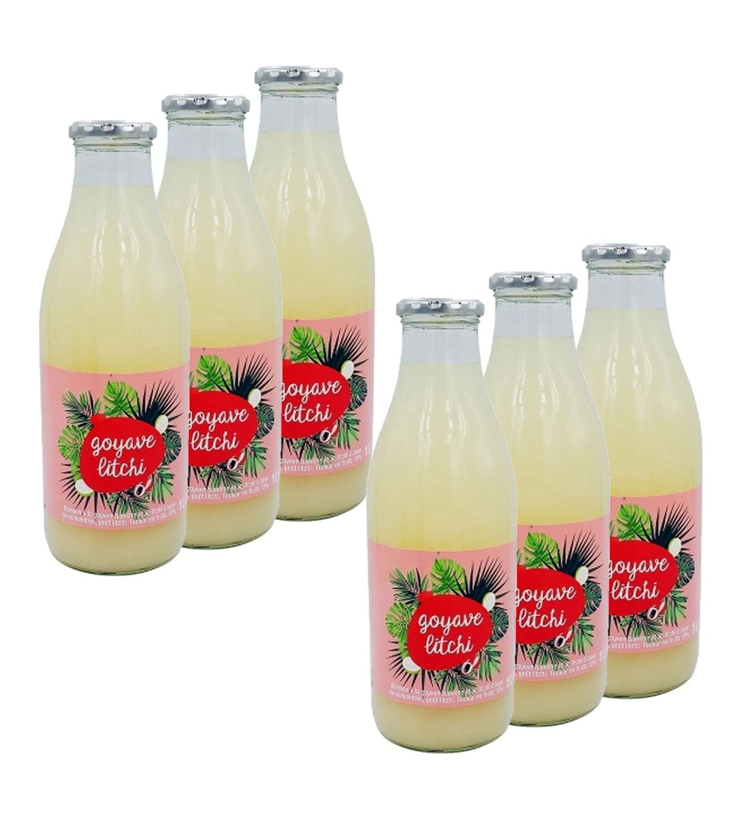 Lot 6x Lychee guava drink - 1L bottle