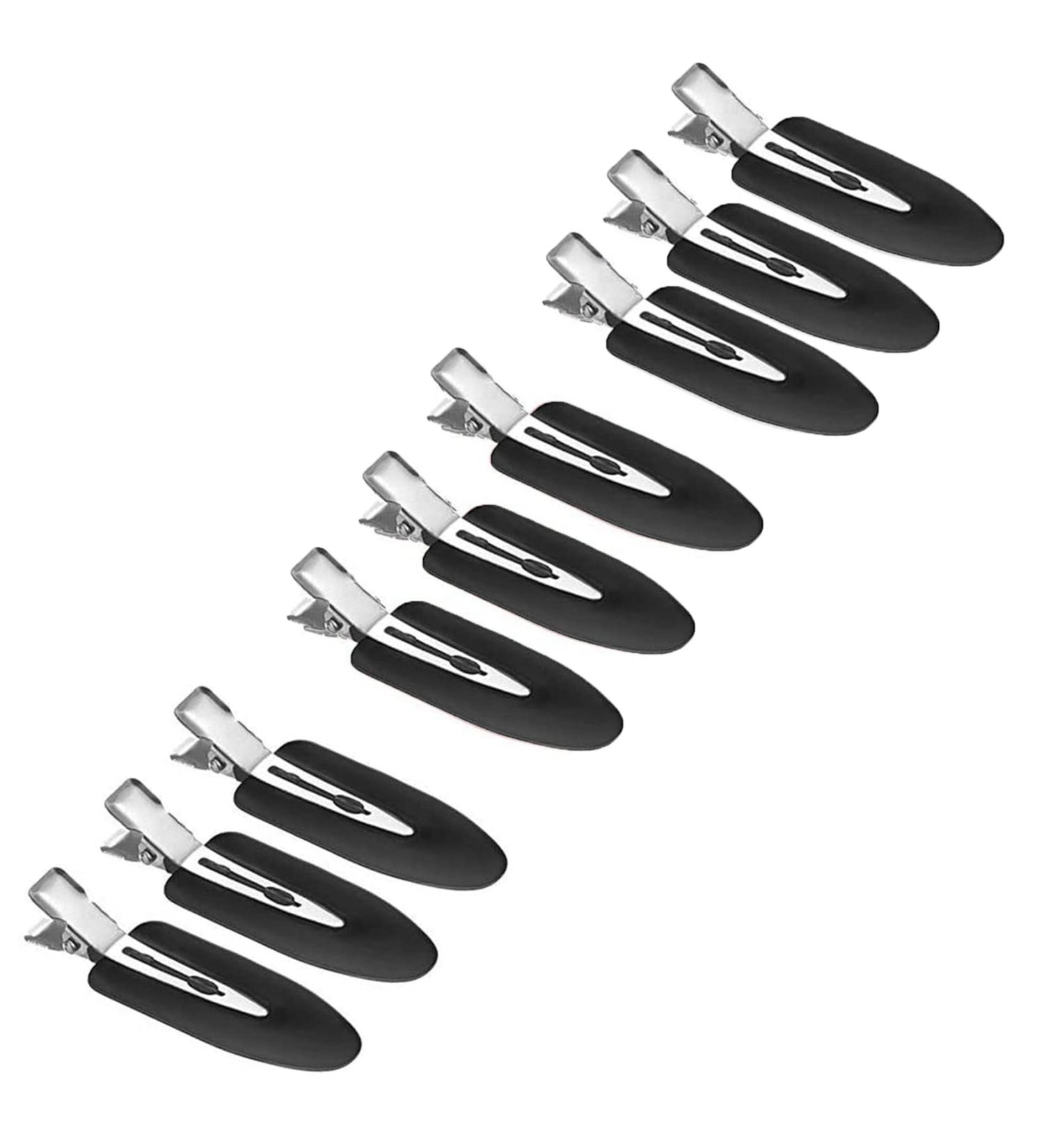 Jeopoom seamless hair clip 9 pieces hair pin curl clips hair pin curl clips no bend hair clip for hair styling make -up (black)