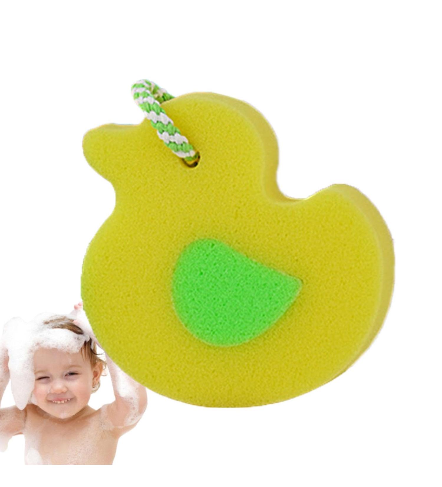 Shower Sponge | Animal Shape Bath Scrubber - Bathing Sponge Cute Scrubber for Kids and Adults Cleaning Bathing Accessories Duck - Buy Online on GoSupps.com