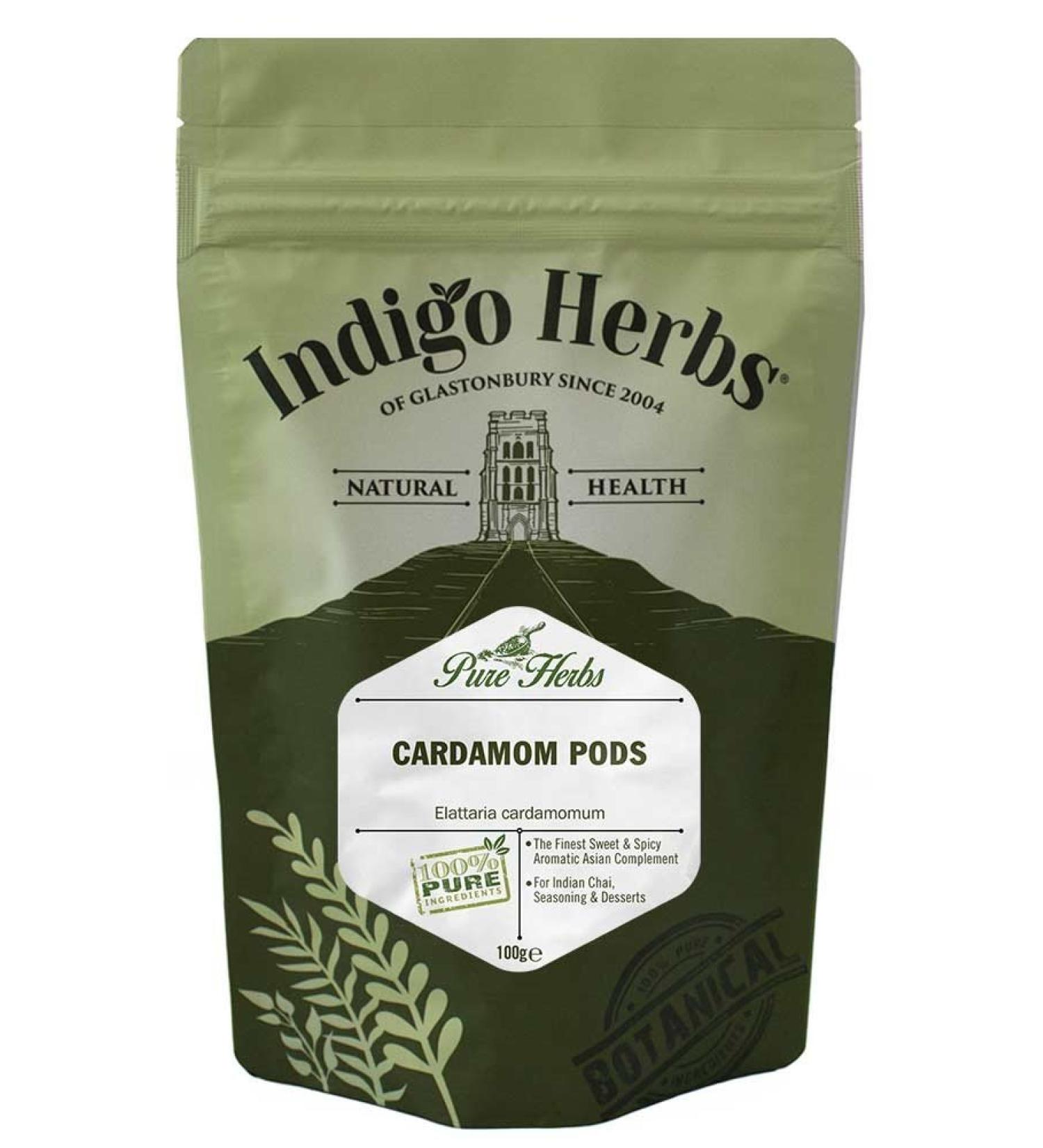 Indigo Herbs Cardamom pods 100 g - Buy Online on GoSupps.com