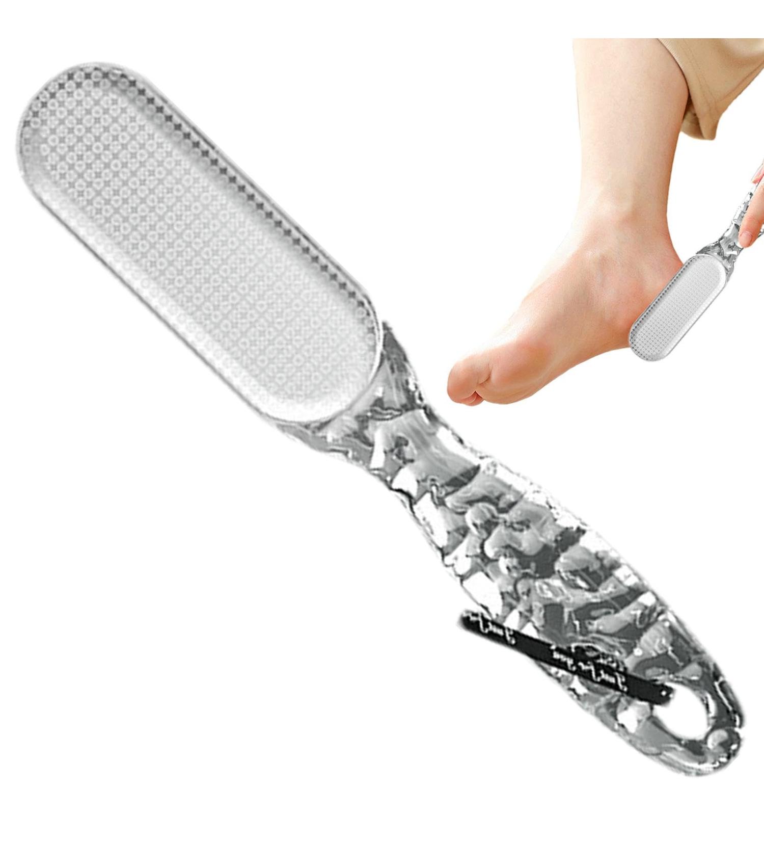 Tuxxjzm Pumice Stone Foot File Foot File | 2 in 1 Foot Scraper for Dead Skin Removal - Professional Callus Remover for Dead Skin Removal Multipurpose Pedicure Tools Transparent Grey - Buy Online on GoSupps.com