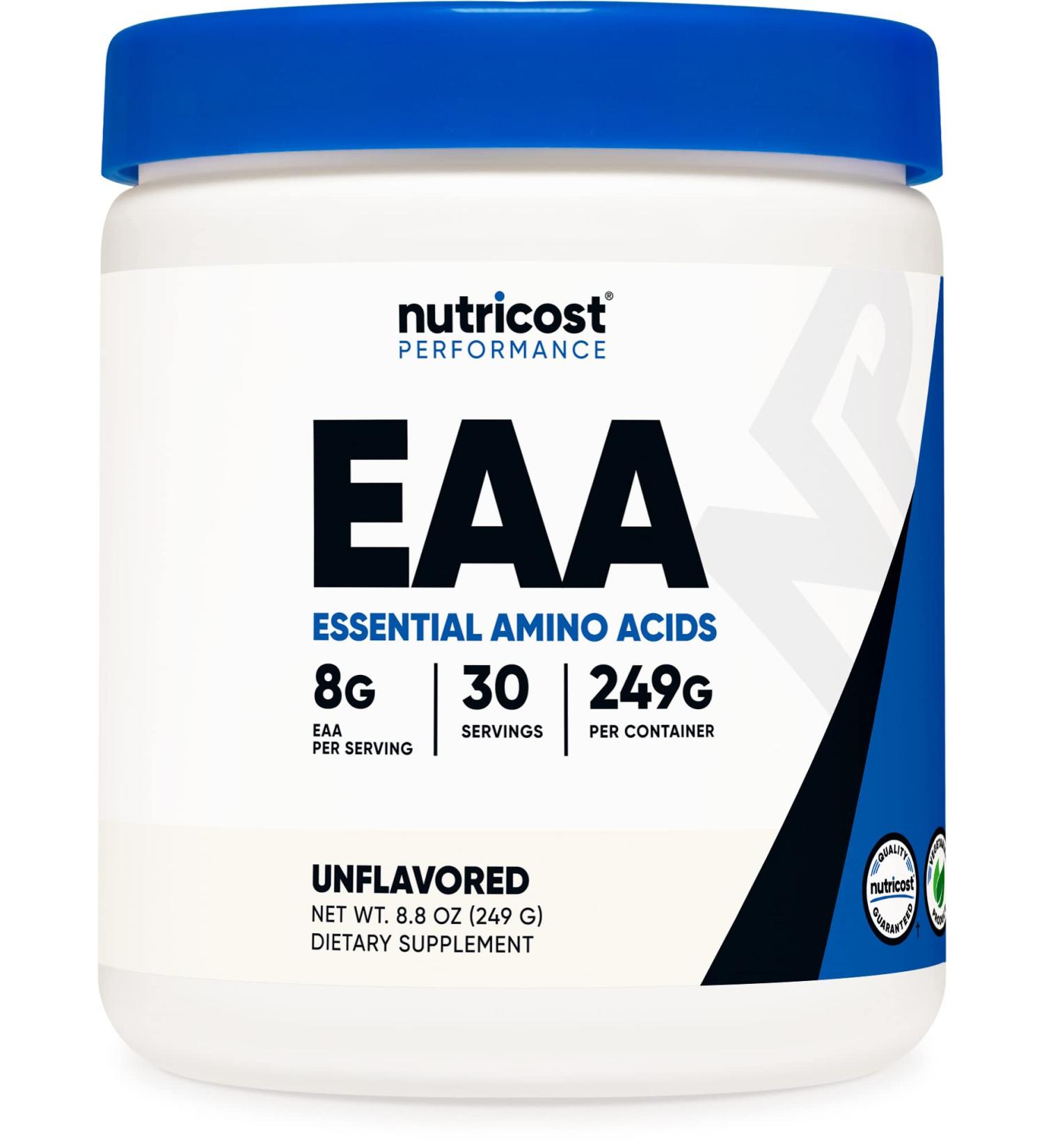 Nutricost EAA Powder 30 Servings - Essential Amino Acids | Non-GMO, Gluten-Free, Vegetarian Friendly - Buy Online on GoSupps.com