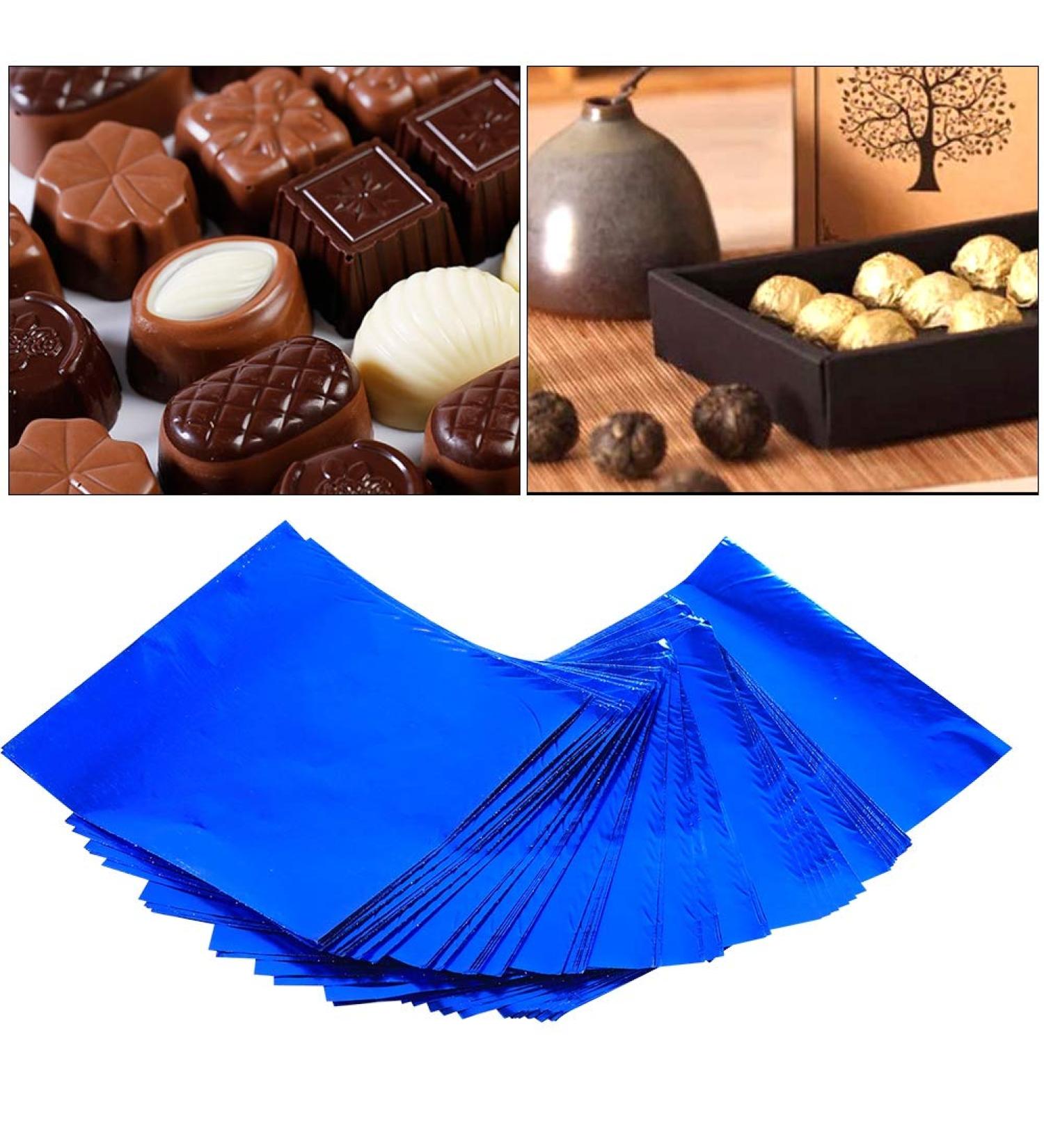  Tbest 100pcs/lot Stearic Acid Foil Candy Packaging Square Candy Chocolate Lollipop Aluminum Foil Wrappers Candy Foil Wrappers Candy Wraps 3x3 Inch Multicolor (Blue) - Buy Online on GoSupps.com