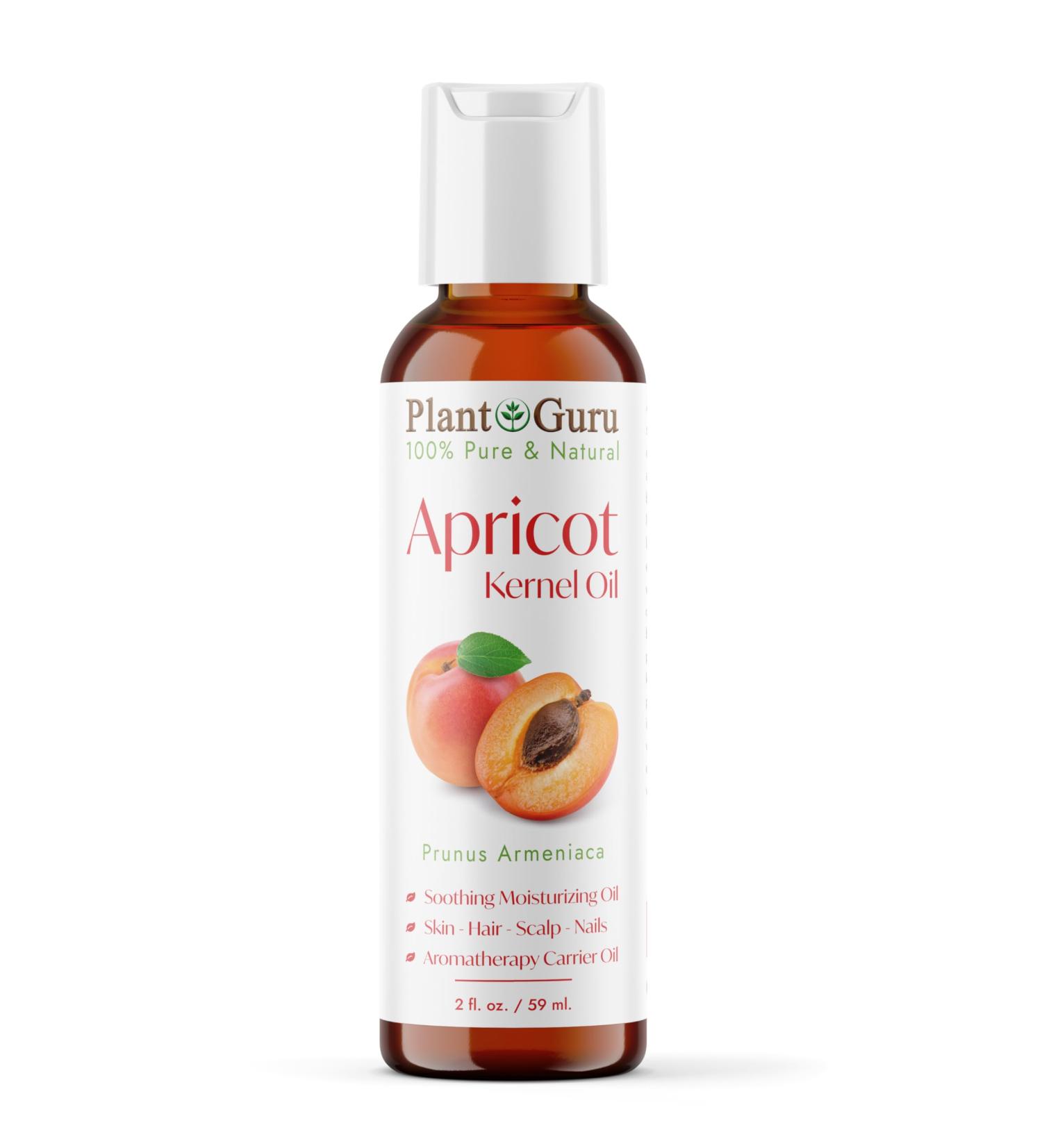 Apricot Kernel Oil 2 oz Cold Pressed Carrier 100% Pure Natural For Skin Face and Hair Growth Moisturizer. Great For DYI Creams Lotions Lip balm and Soap Making