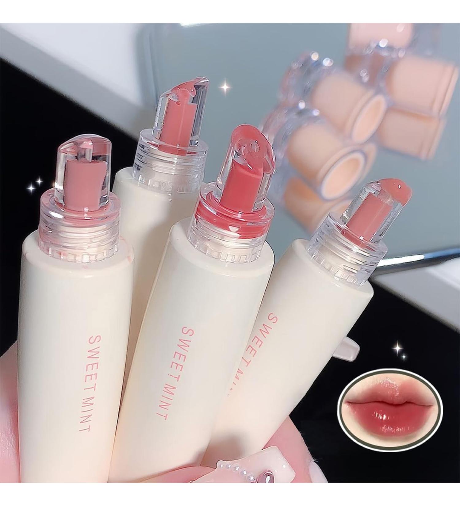 4Pcs Gloss l vres en gel e hydratante Set de gla age l vres imperm able et anti-adh rent Baume l vres teint hydratant Rouges l vres liquides repulpants avec miroir clairant Lip Gloss 4 1 g (Lot de 4) - Buy Online on GoSupps.com
