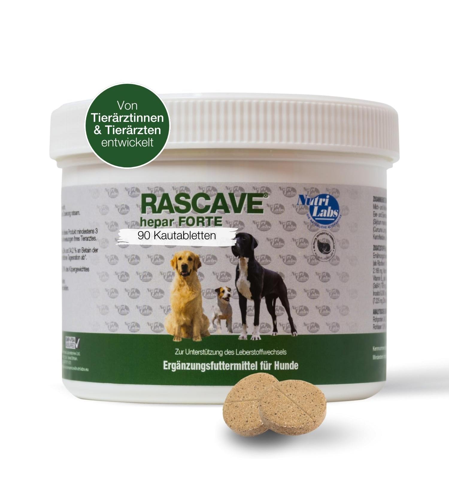 Nutrilabs Rascave Hepar Forte Tablets for Dogs - 90 pcs Liver Support B Vitamins & Dietary Supplements for Optimal Canine Health - Buy Online on GoSupps.com