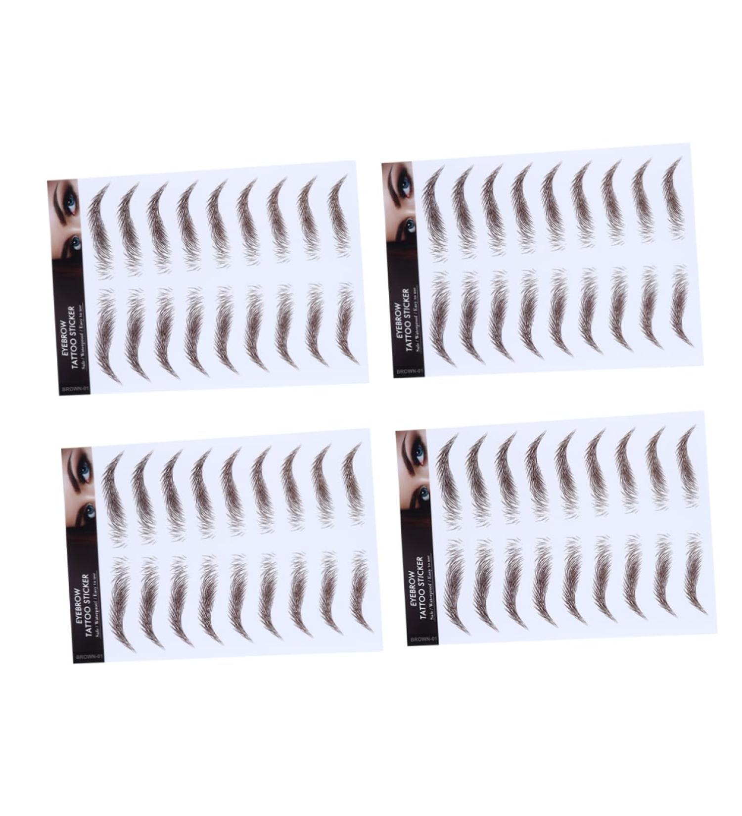 Hemoton 4pcs Eyebrow Stickers Tatoo Eyebrow Makeup Eyebrow Trimming 4 Transfer Paper with Soy Ink - Buy Online on GoSupps.com