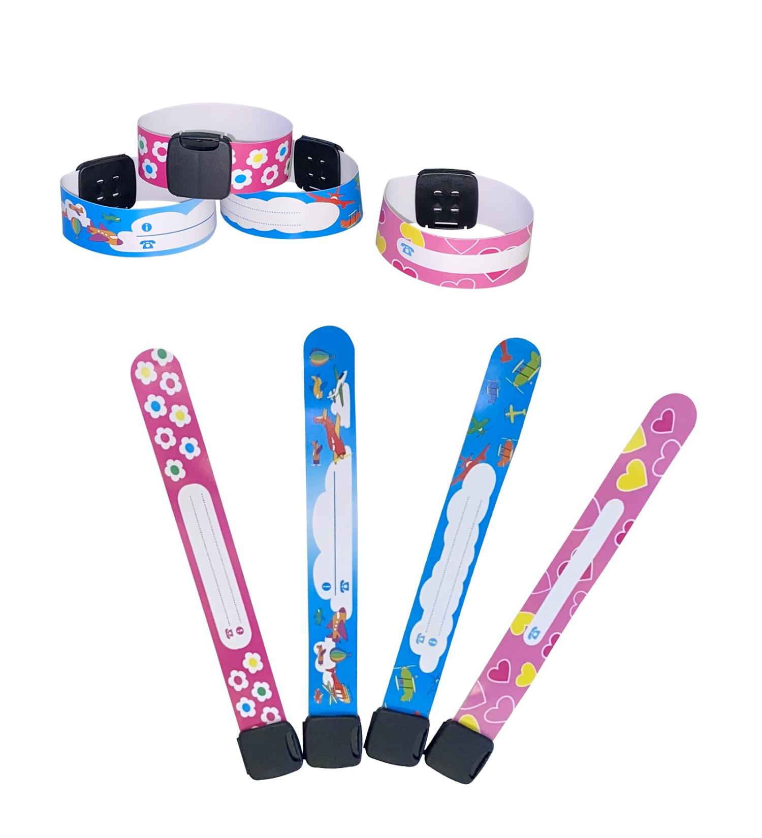 Emergency SOS Bracelet for Kids - 4-Pack Waterproof ID Bracelets for Safety & Security | Children's Phone Number Bracelet - Buy Online on GoSupps.com