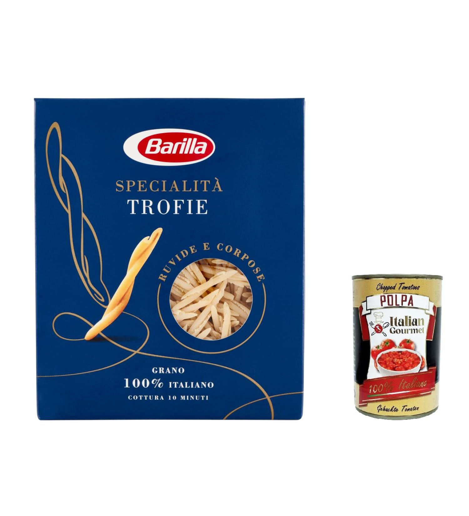  Italian Gourmet E.R. Barilla Specialty Trophy Liguri Pasta 100% Italian Noodles 500 g + Italian Gourmet Pulp 400 g - Buy Online on GoSupps.com
