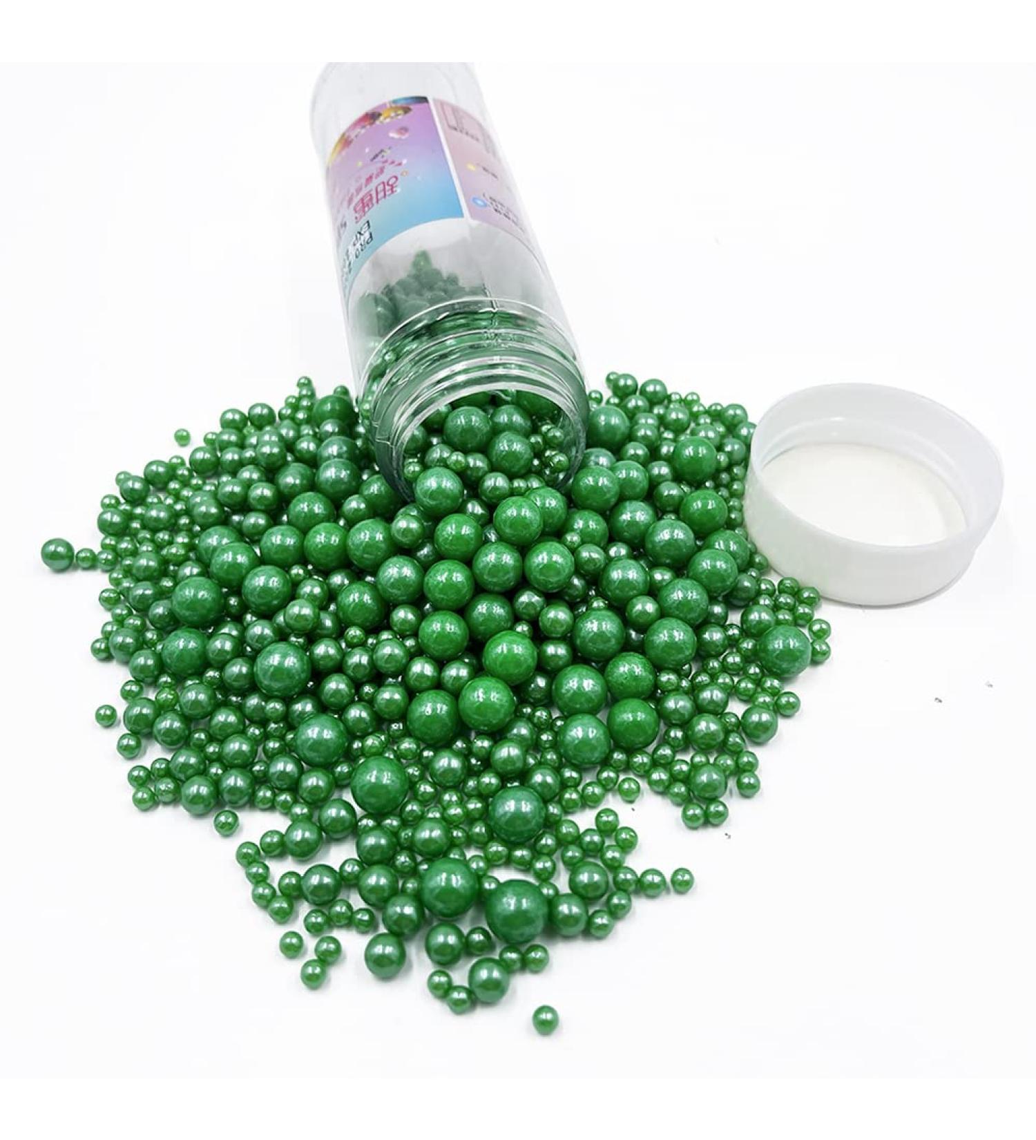 Christmas Sprinkles Pearl Sugar Green Candy 130g/ 4.6oz Baking Edible for Cake Decorations Cupcake Toppers Cookie Decorating Ice Cream Toppings Celebrations Shaker Jar Wedding Shower Party Supplies Chirstmas green - Buy Online on GoSupps.com