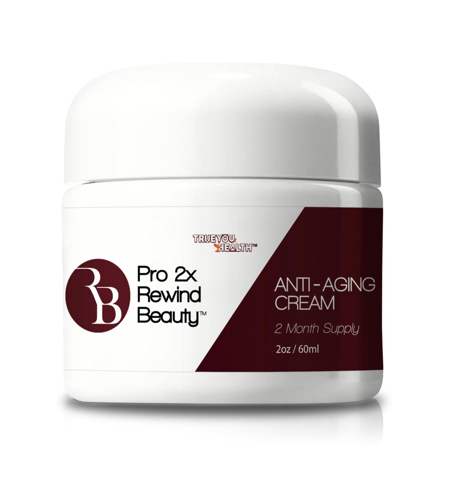 Pro 2x Rewind Beauty Anti-Aging Cream - 2 Month Supply | Reduce Wrinkles Lift & Firm with Collagen Vitamin A & C - Day & Night Formula - Buy Online on GoSupps.com