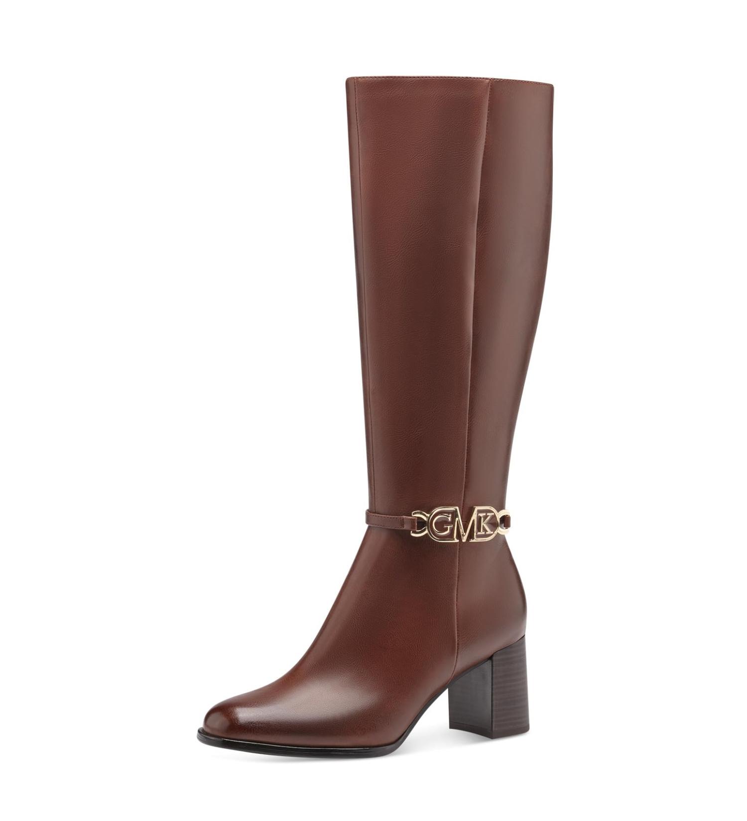 Shop Elegant MARCO TOZZI Women's Long Boots with Heel - Chestnut EU 39 - International Shipping Available! - Buy Online on GoSupps.com