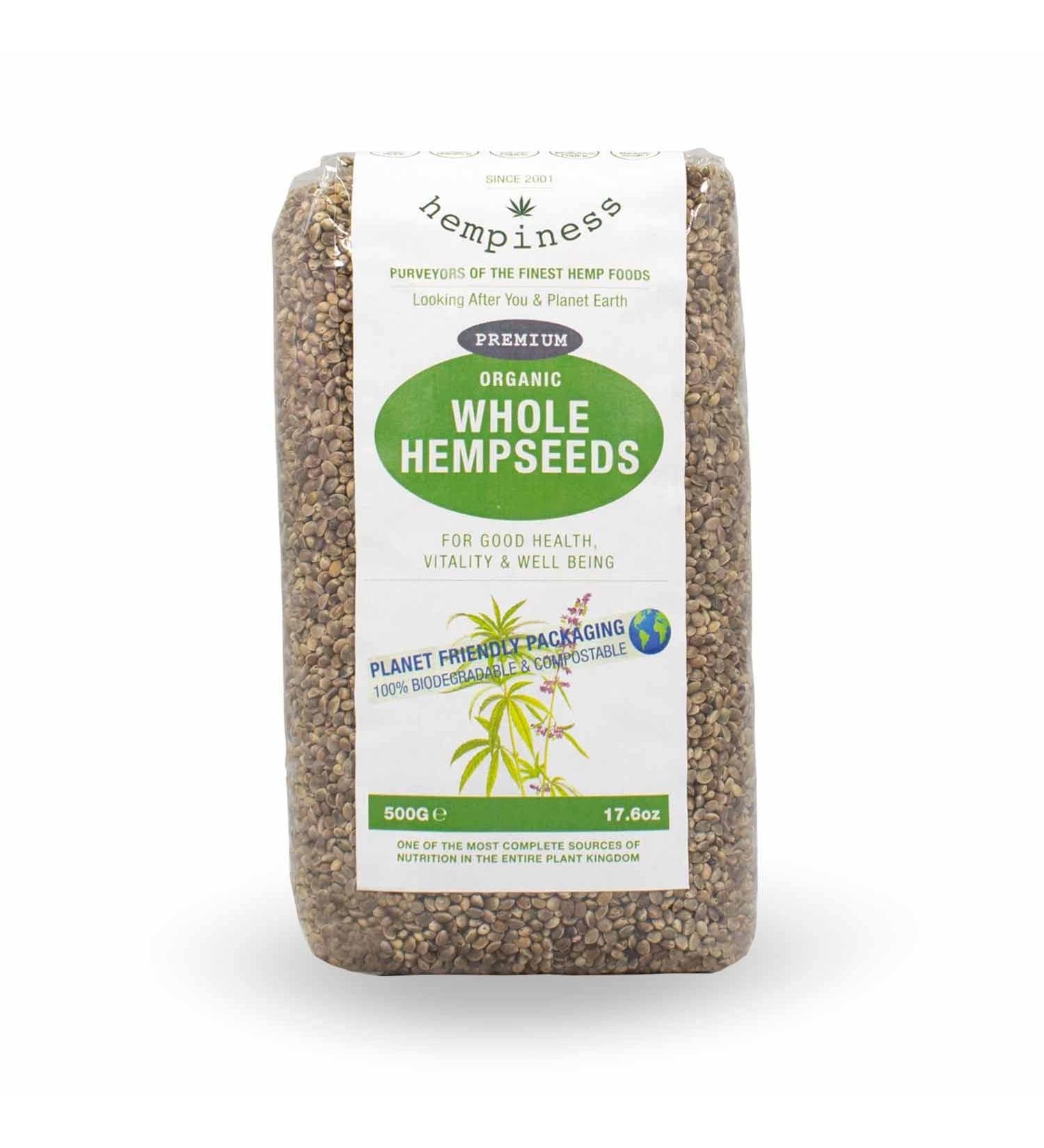 Hempiness Organic Premium Whole Hemp Seed (500g) - Buy Online on GoSupps.com