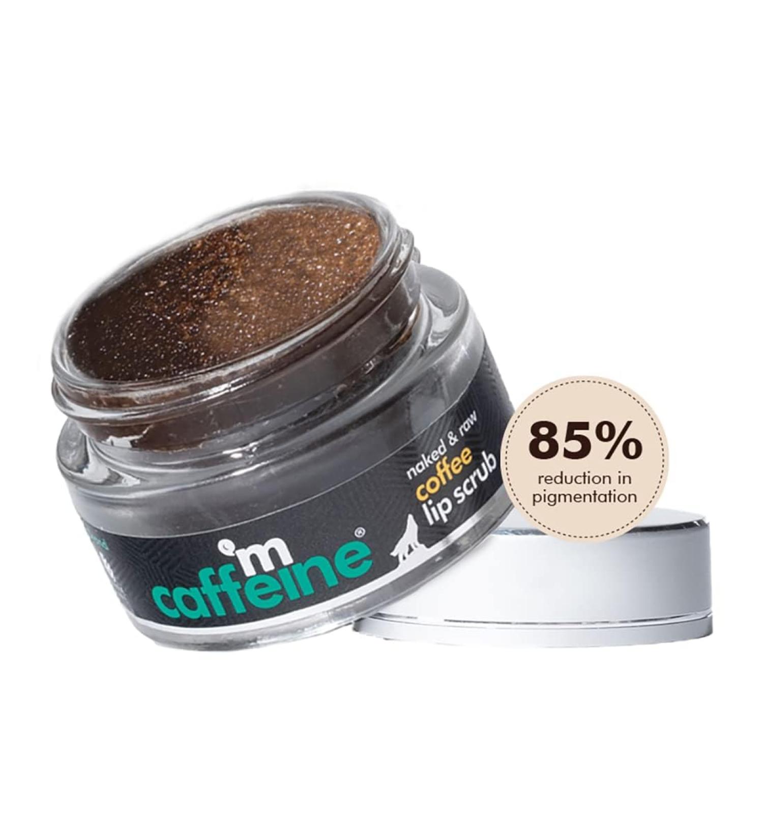 Coffee Lip Scrub Balm - 85% Dark Lip Reduction | Natural Sugar & Coconut Oil | 100% Vegan (12g - Buy Online on GoSupps.com