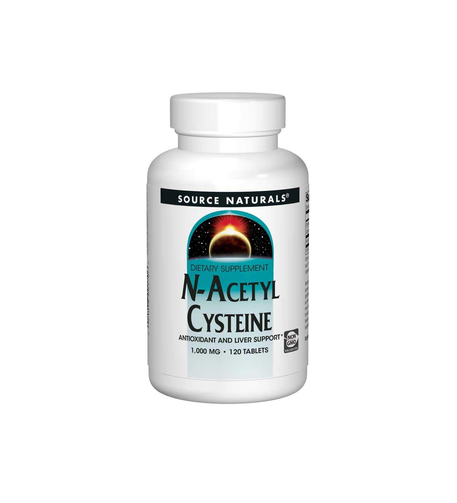 Source Naturals N-Acetyl Cysteine 1000mg Antioxidant - 120 Tablets - Buy Online on GoSupps.com