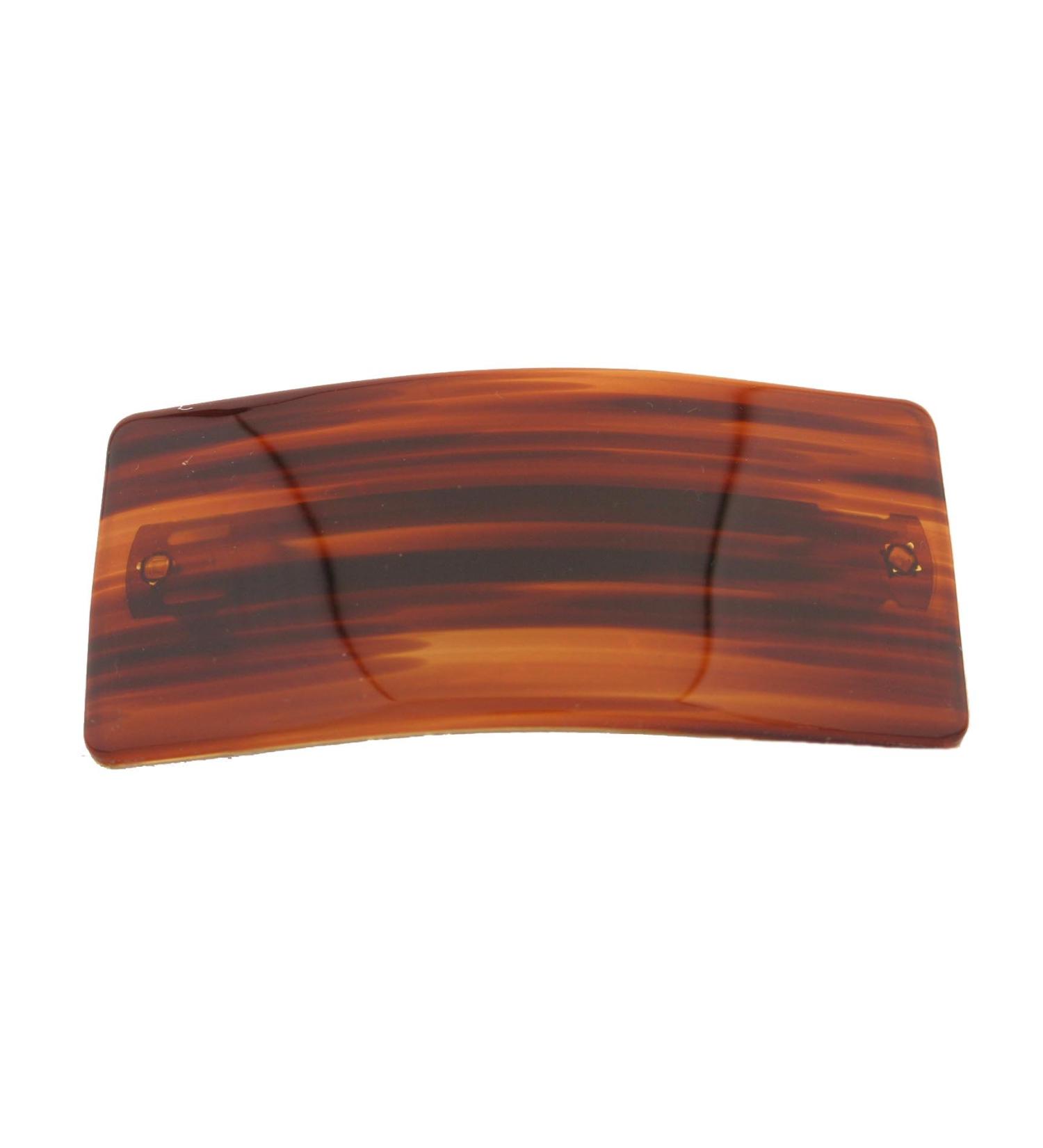 Caravan Large Classic Rectangle Automatic Barrette In Gold Betty Fashion Color Full Square Size