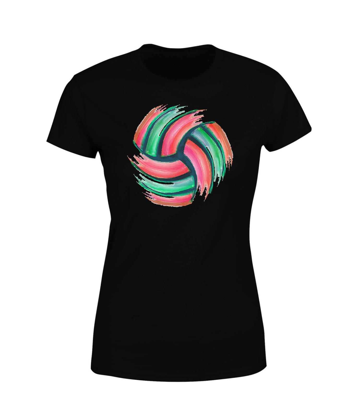 Volleyball Red Women's T-Shirt Training Beach Volleyball Sports T-Shirt Gift Idea S Black