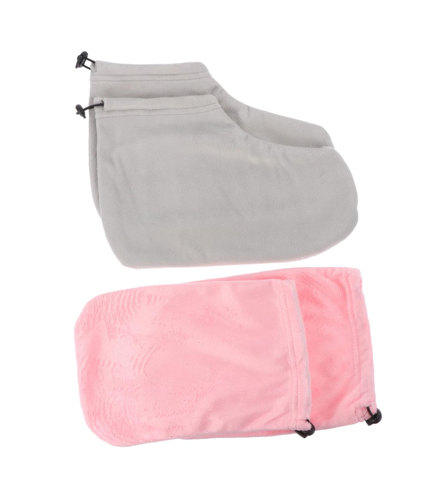 FOMIYES 2 Sets Gloves Hand Wax Cover Paraffin Wax Mitten Paraffin Wax Foot Cover Heated Glives Foot Skin Wax Cover for Foot Spa Hand Bag Heated Mittens Feet Fabric Care Pink Elastic Band - Buy Online on GoSupps.com