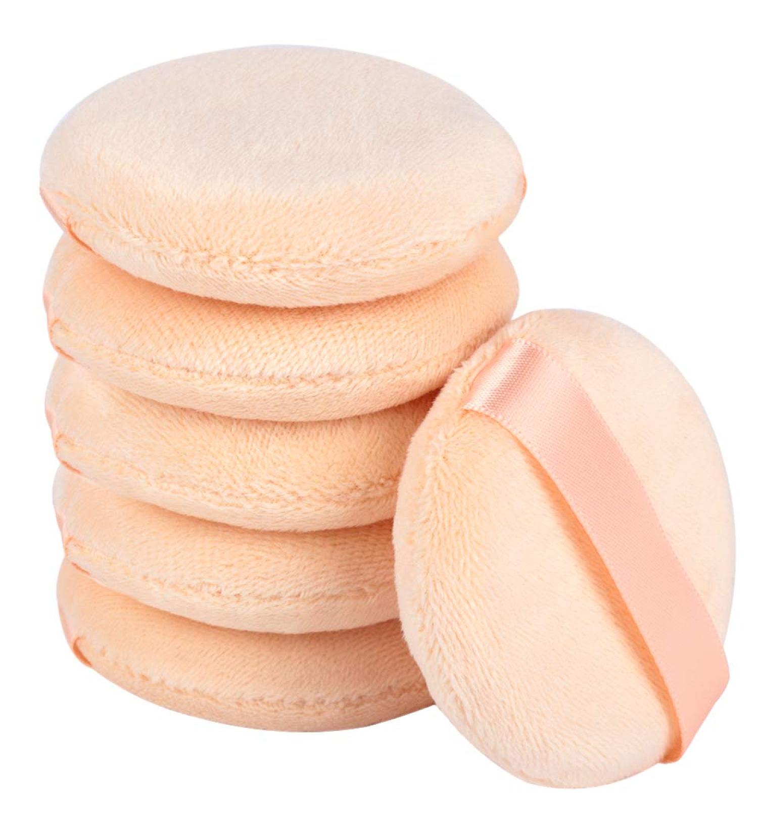 Teenitor 6PCS Soft Face Powder Puff Set - 2.36inch Velour Makeup Puffs for Setting Loose Powder - Body and Mineral Powder Applicator - Buy Online on GoSupps.com