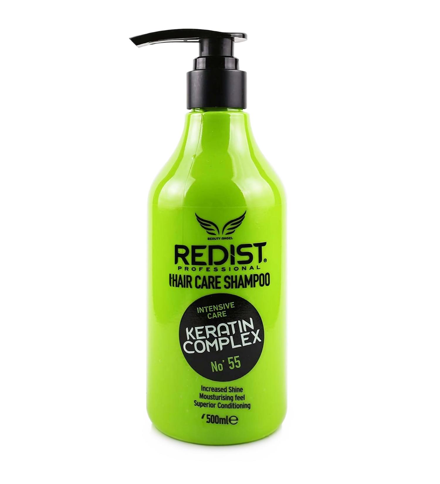  Redist Redist Keratin Hair Care Shampoo 500ml - Keratin hair shampoo - Intensive repair shampoo - Moisturizes - For brittle and dry hair - Intensive care - Anti-frizz - Buy Online on GoSupps.com