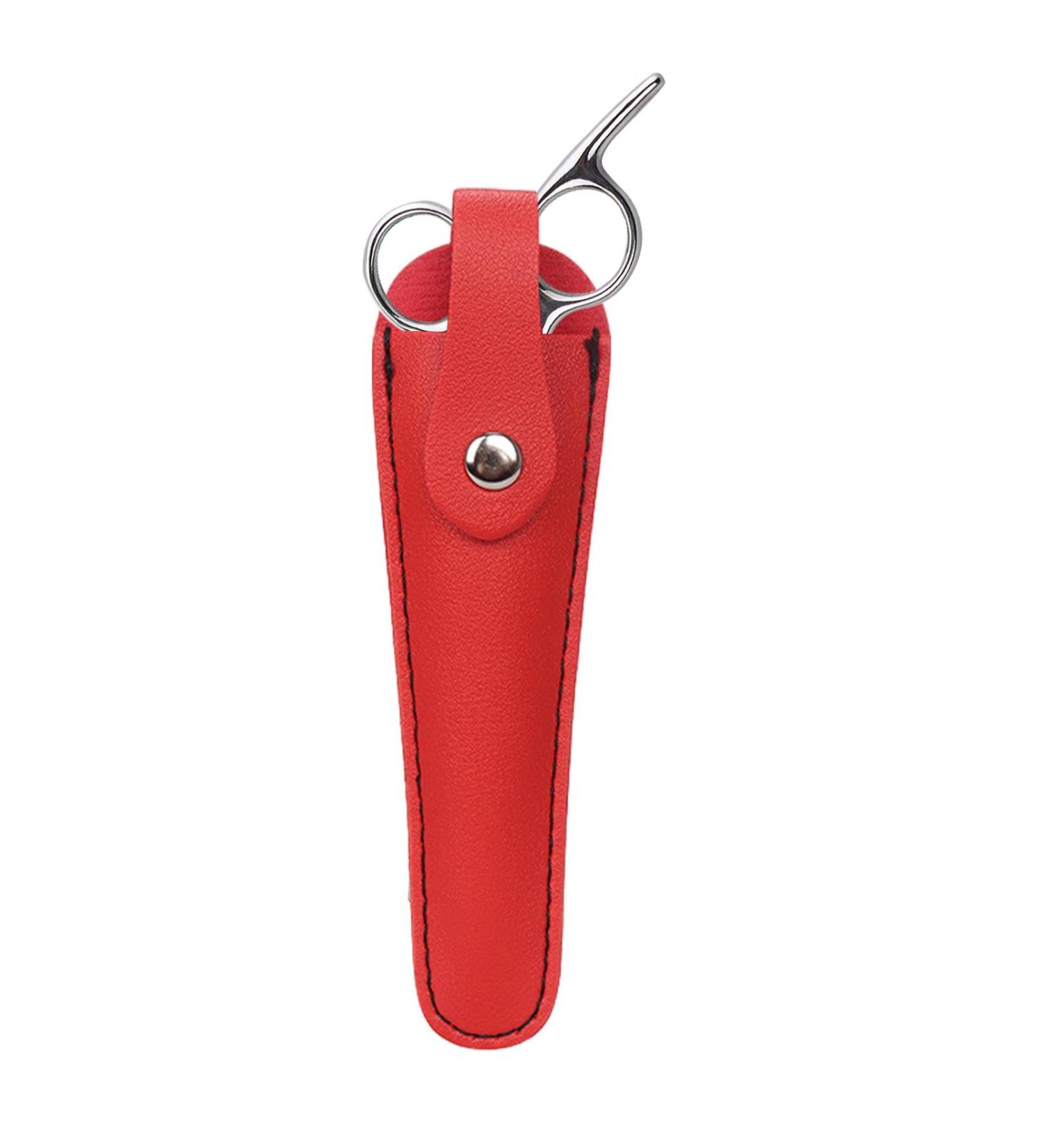 Scissors Sheath - Salon Hair Scissor Holster Bag | Salon Scissor Portable Shears Protective Covers Hairdressers Tool Organizer for Barber Red - Buy Online on GoSupps.com