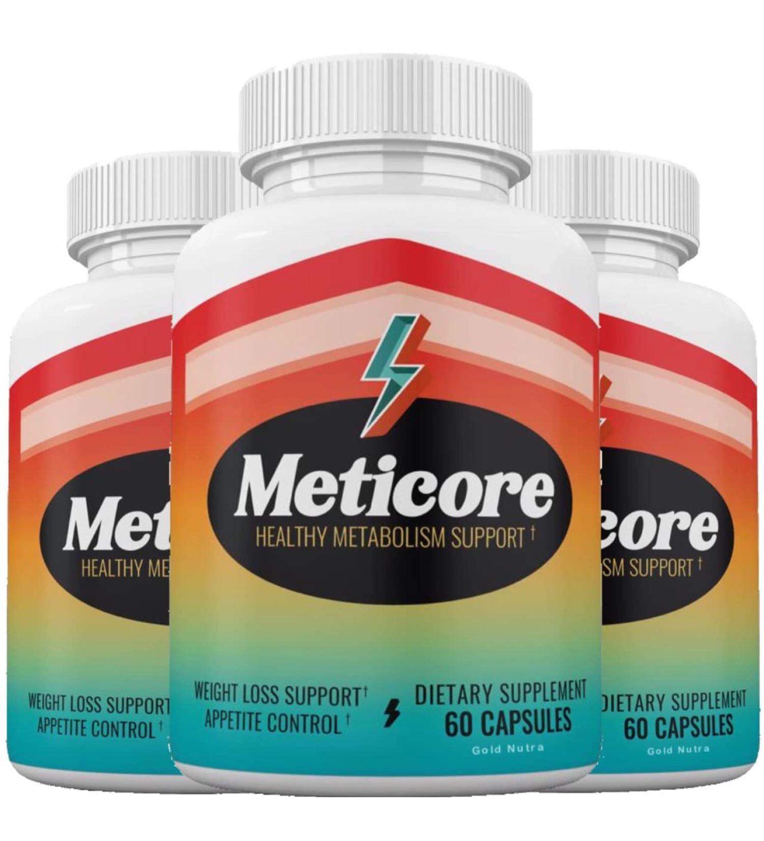 (Official) 3 Pack Meticore Weight Management Keto Pills , Energy Support,180 Capsules