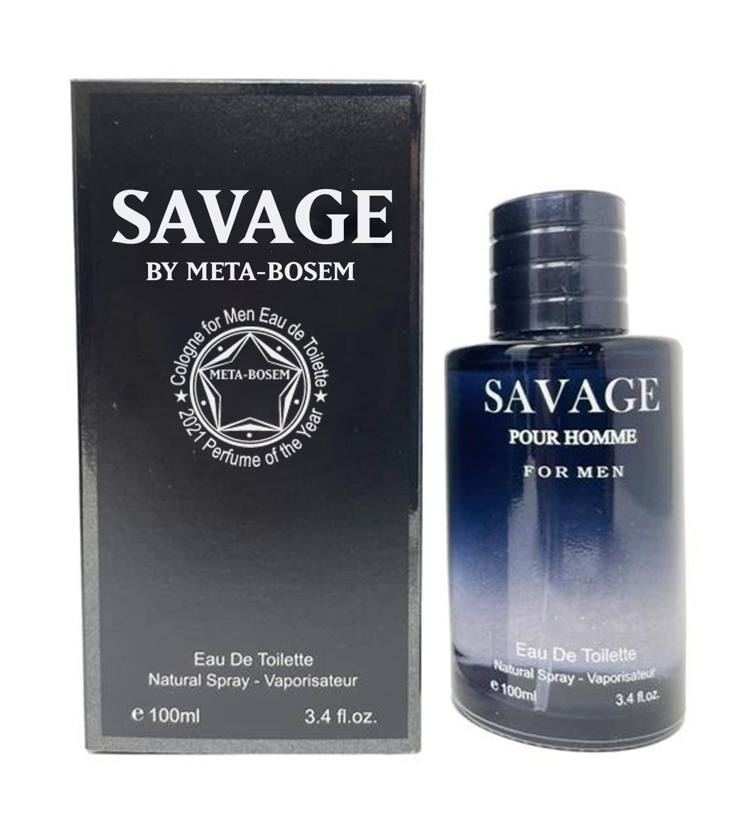 BOSEM Savage Cologne for Men - 3.4 oz Eau de Toilette Natural Spray - Signature Scent for Daytime & Casual Wear - Buy Online on GoSupps.com