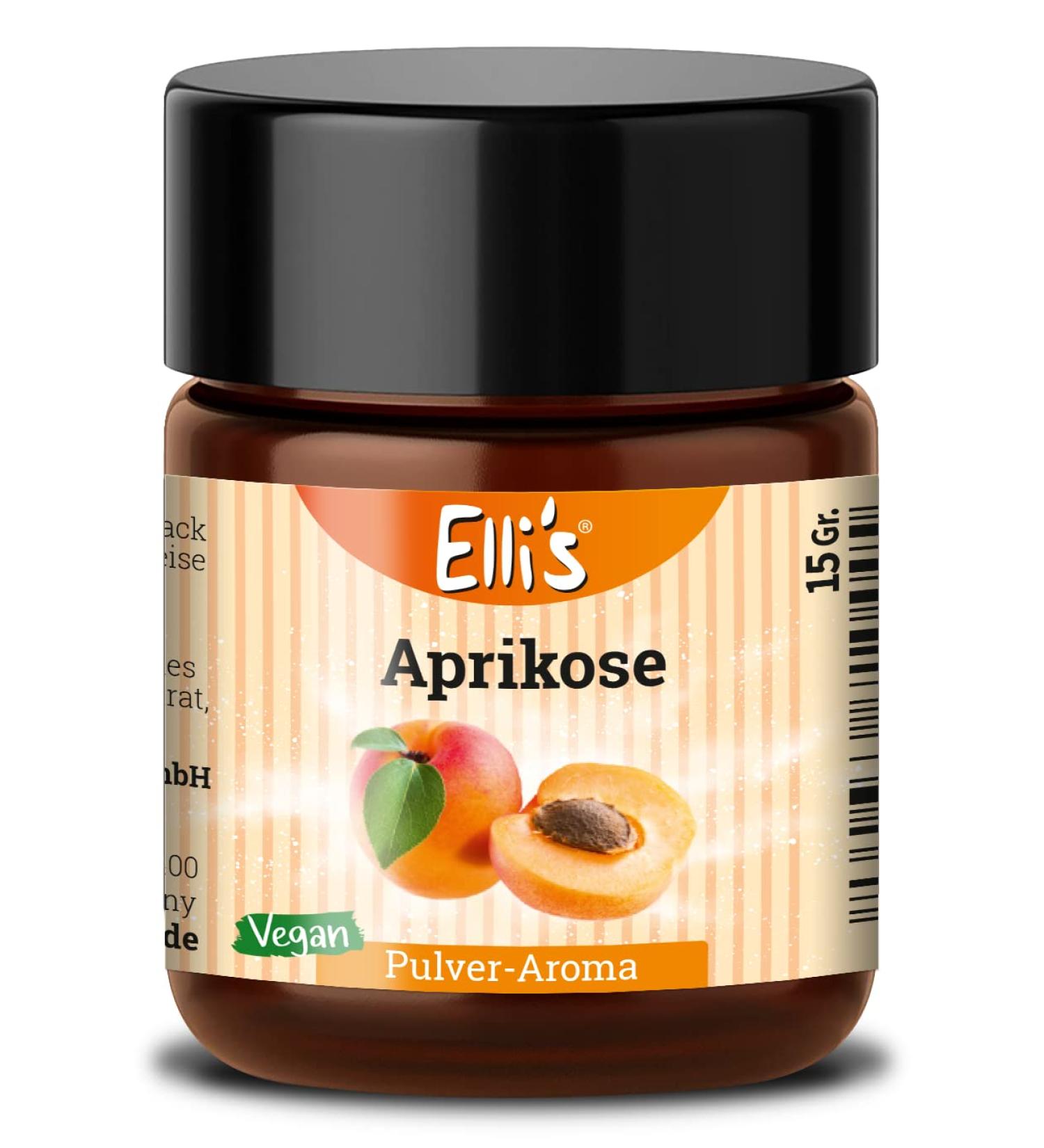 Elli's Apricot Powder Aroma | Vegan Low-Calorie Food Flavoring for Baking & Cooking | 10g - Buy Online on GoSupps.com
