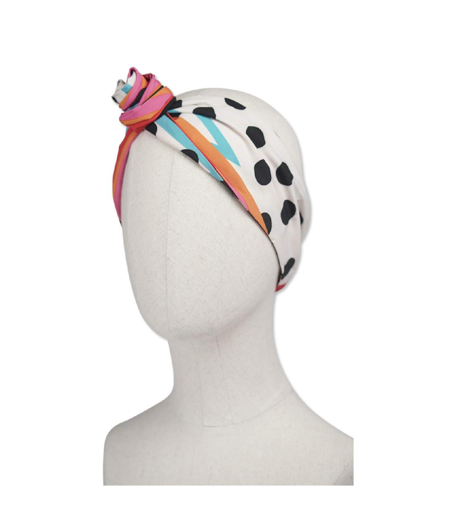 Alwaysgirls Women Headband Twist Bow Wired Headwrap - Retro Polka Dot Multicolored Hair Accessory for Women & Girls - Buy Online on GoSupps.com