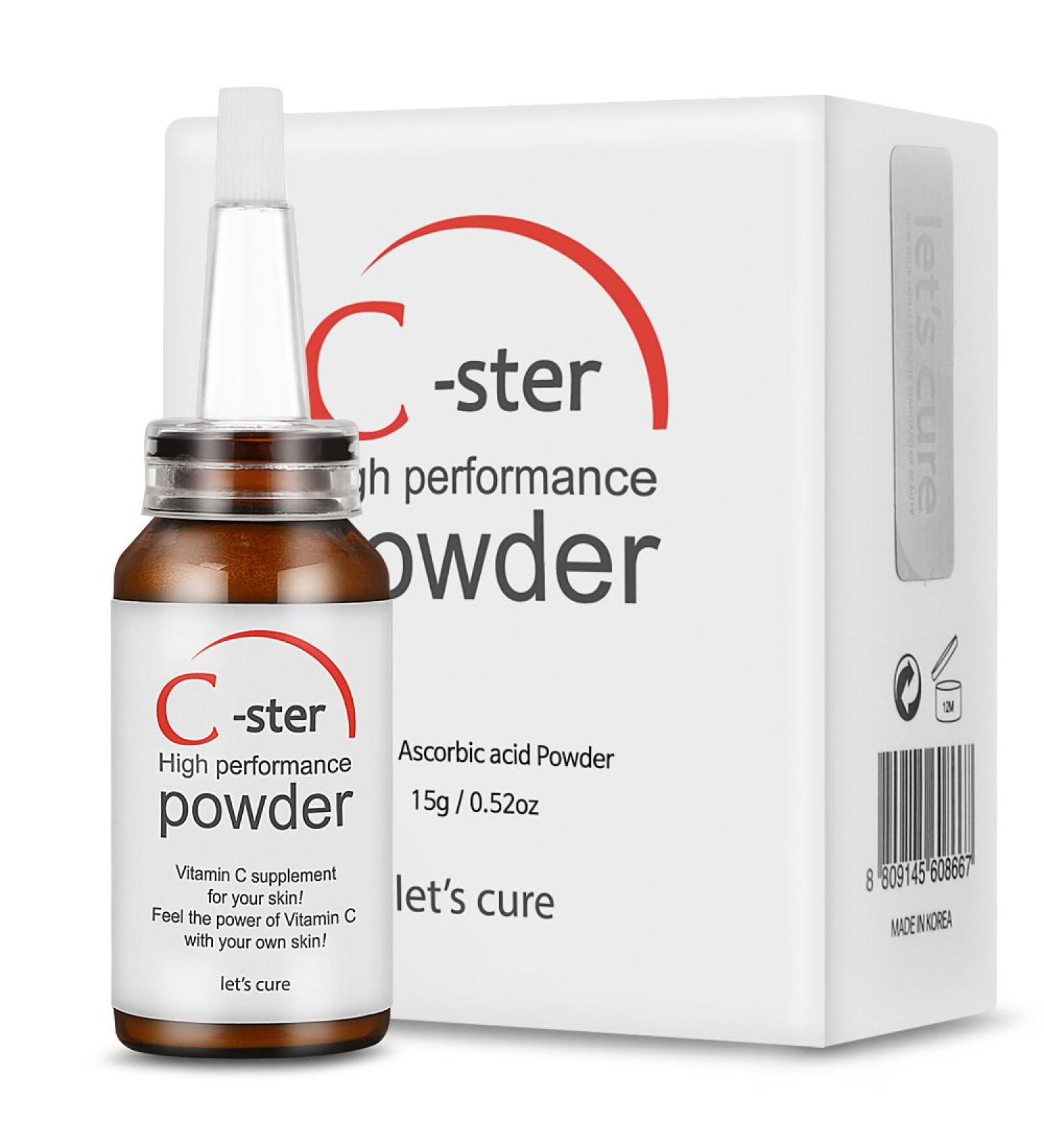 Let s Cure C-Ster High Performance Whitening | 100% Vitamin C Powder - 15g | Brighten Your Skin - Buy Online on GoSupps.com