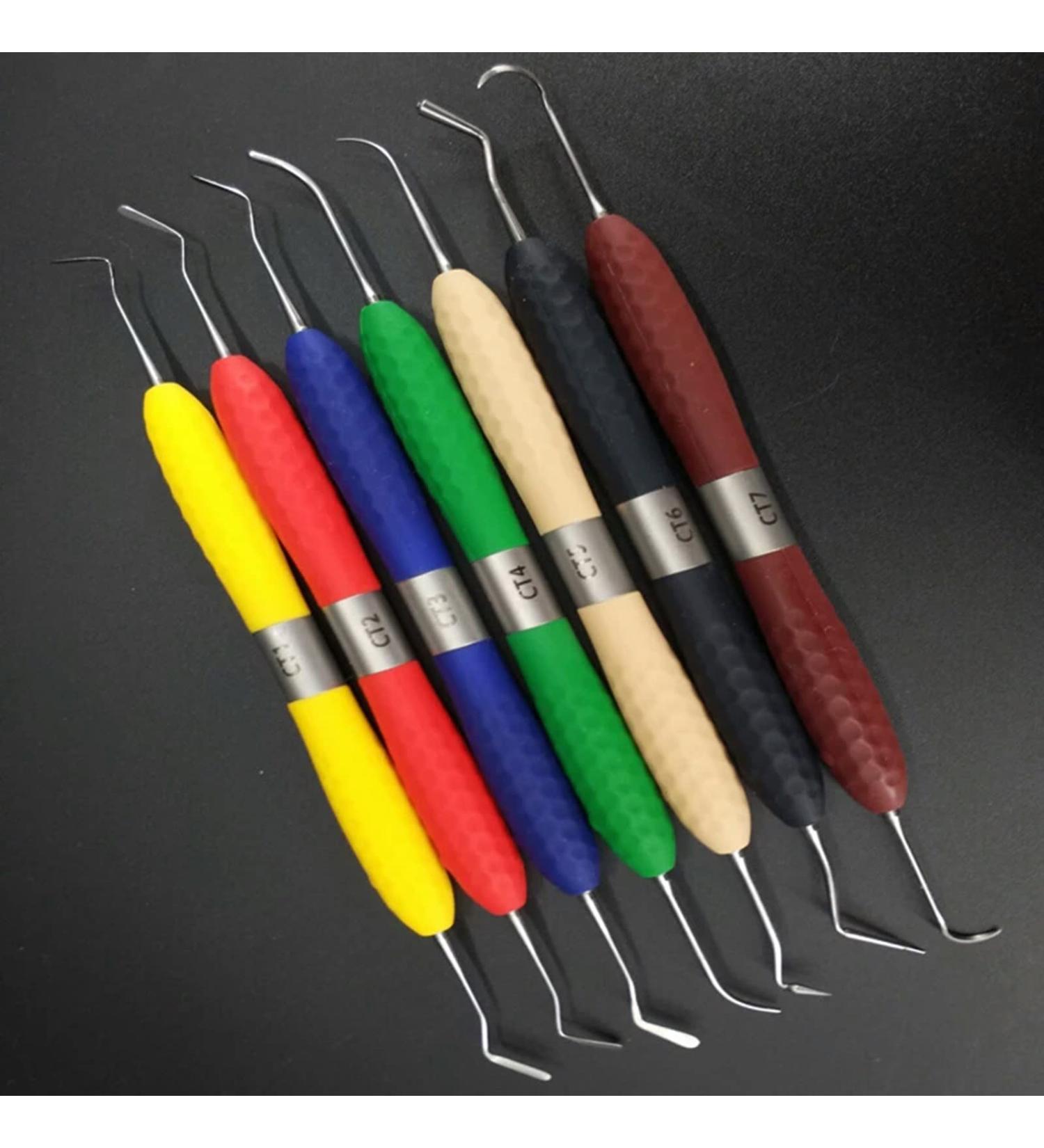 JZJZ 7-Part Dental Care Spatula Set | Titanium Coated Dental Resin Trimmer & Tool Kit for Restoration | Thick Grip Dental Tools for Professionals - Buy Online on GoSupps.com