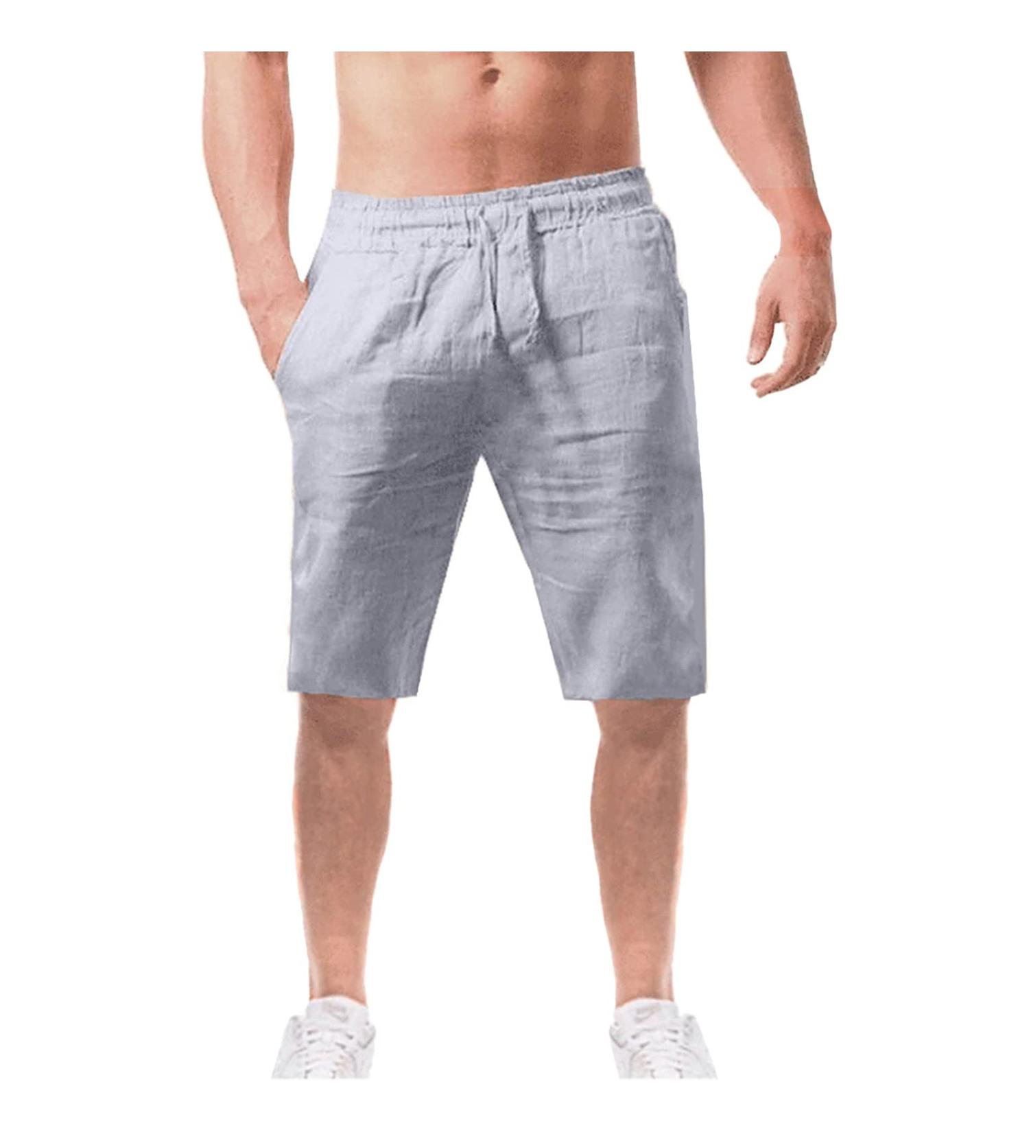 YHAIOGS Men's Quick Dry Workout Shorts with Drawstring Waist - Grey, X-Large - Buy Online on GoSupps.com