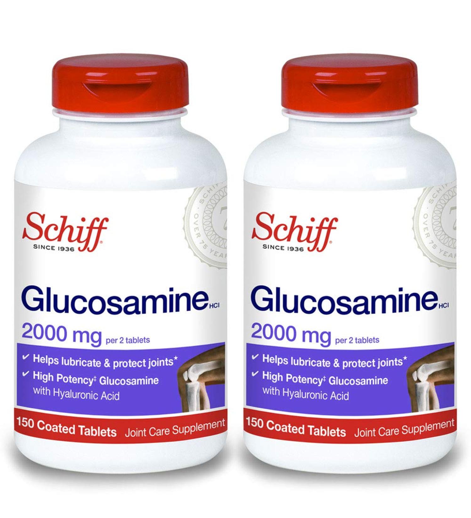 Schiff Glucosamine 2000 mg - 150 Coated Tablets for Joint Support - Buy Online on GoSupps.com