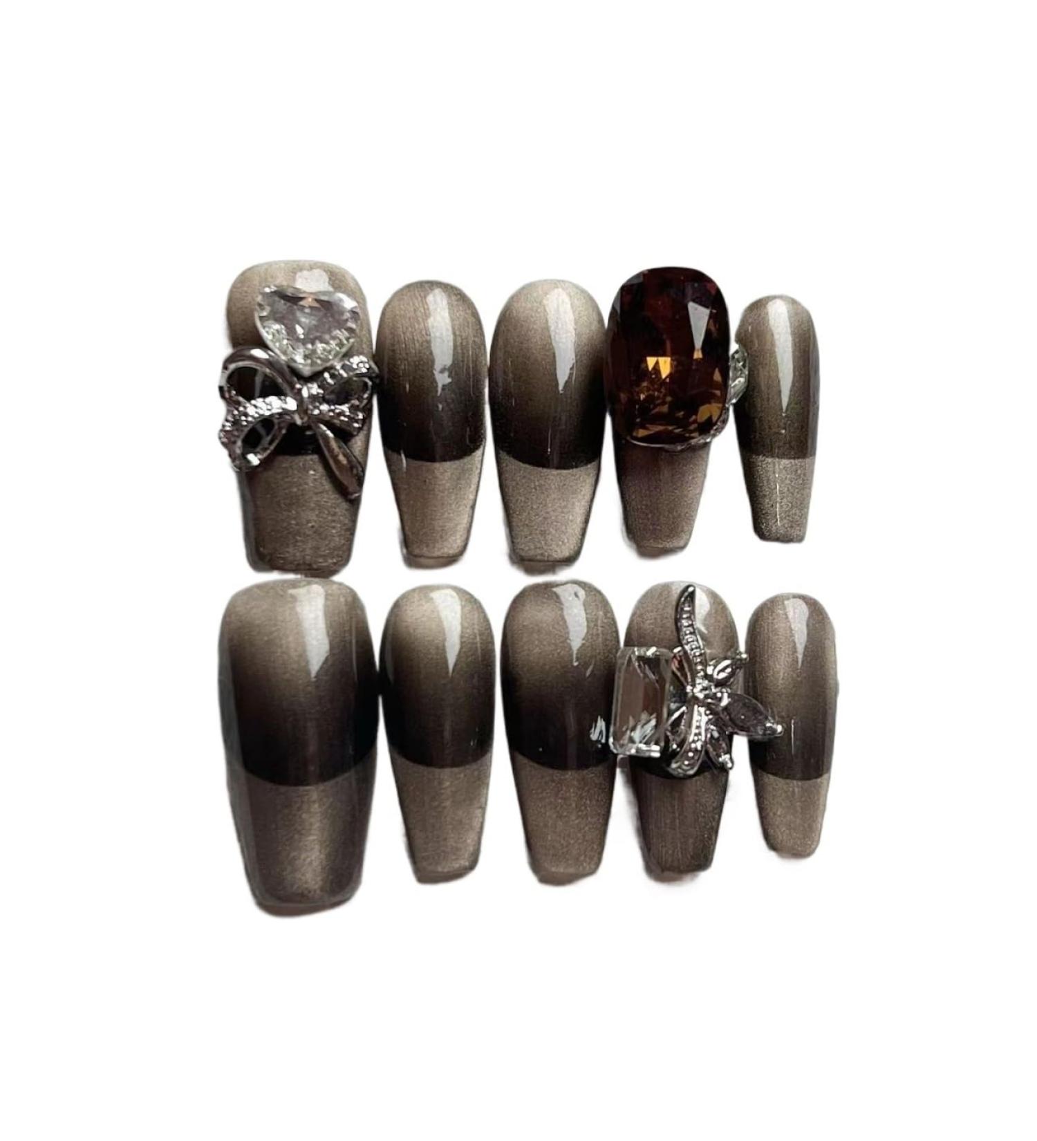 Temperament enhancement manicure wild cat's eye French hand-worn armor explosions(S) - Buy Online on GoSupps.com
