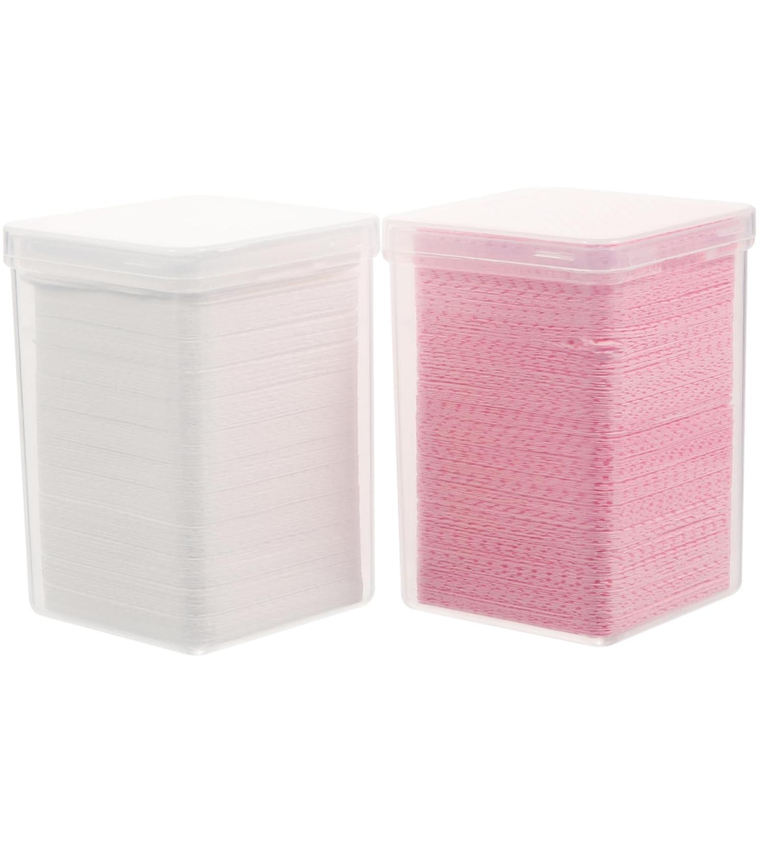 minkissy 2 Boxes Eyelash Wipes Extension Glue Cleaning Wipe Lint Wipes Nail Wipes Pads Lint Nail Wipes for Gel Nails Non Woven Cleaning Wipes Lashes Glue Plastic Tape No Shedding - Buy Online on GoSupps.com