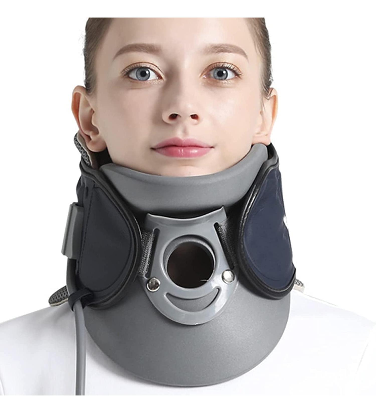 Nakeah Cervical Neck Traction Device - 360 Airbag Compression Support for Spine Alignment at Home (Blue) - Multidimensional Neck Support - Buy Online on GoSupps.com