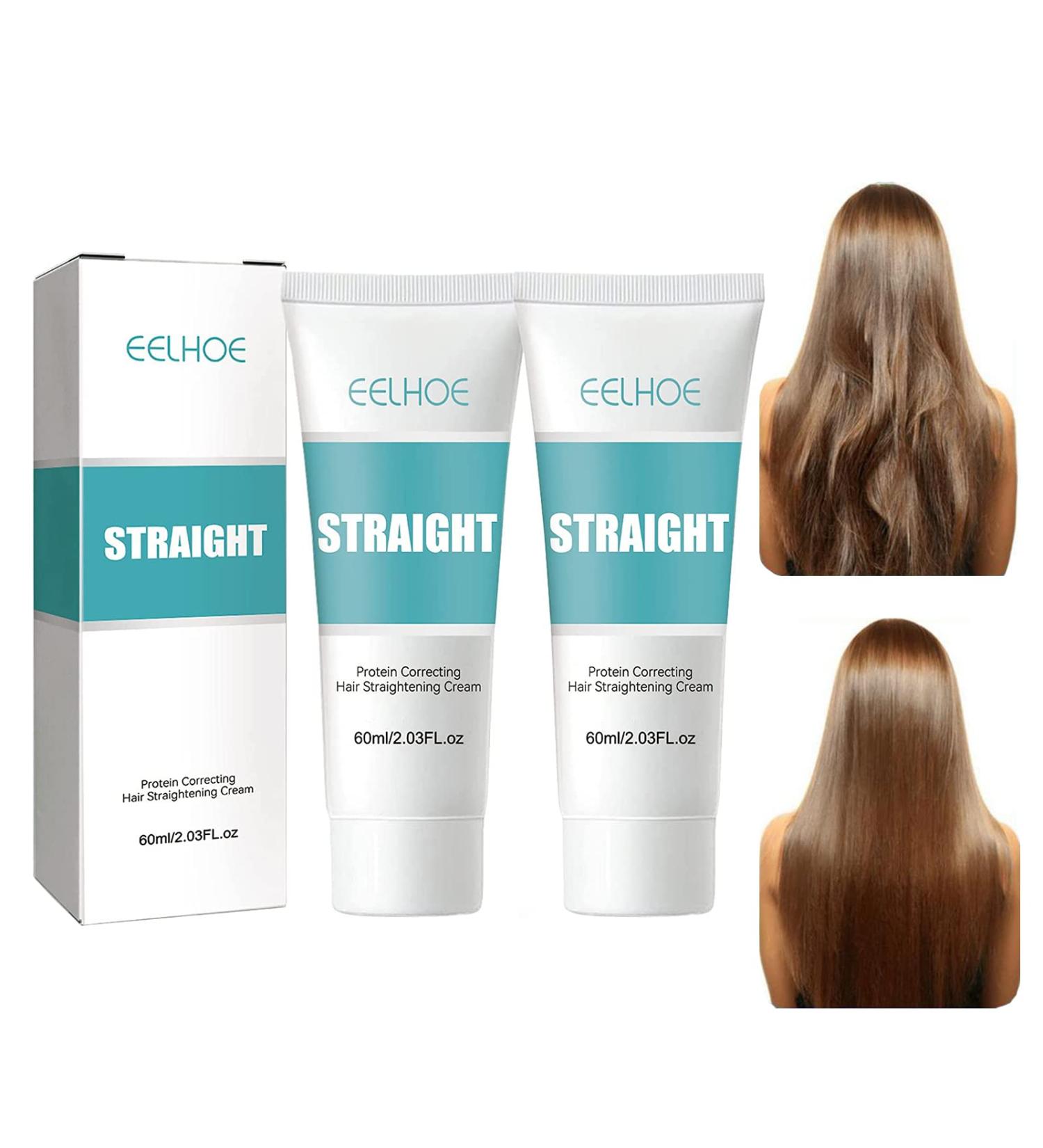 2PCS Protein Hair Straightening Cream - Keratin Treatment for Faster Smoothing and Shine | Professional Damaged Hair Care Solution - Buy Online on GoSupps.com