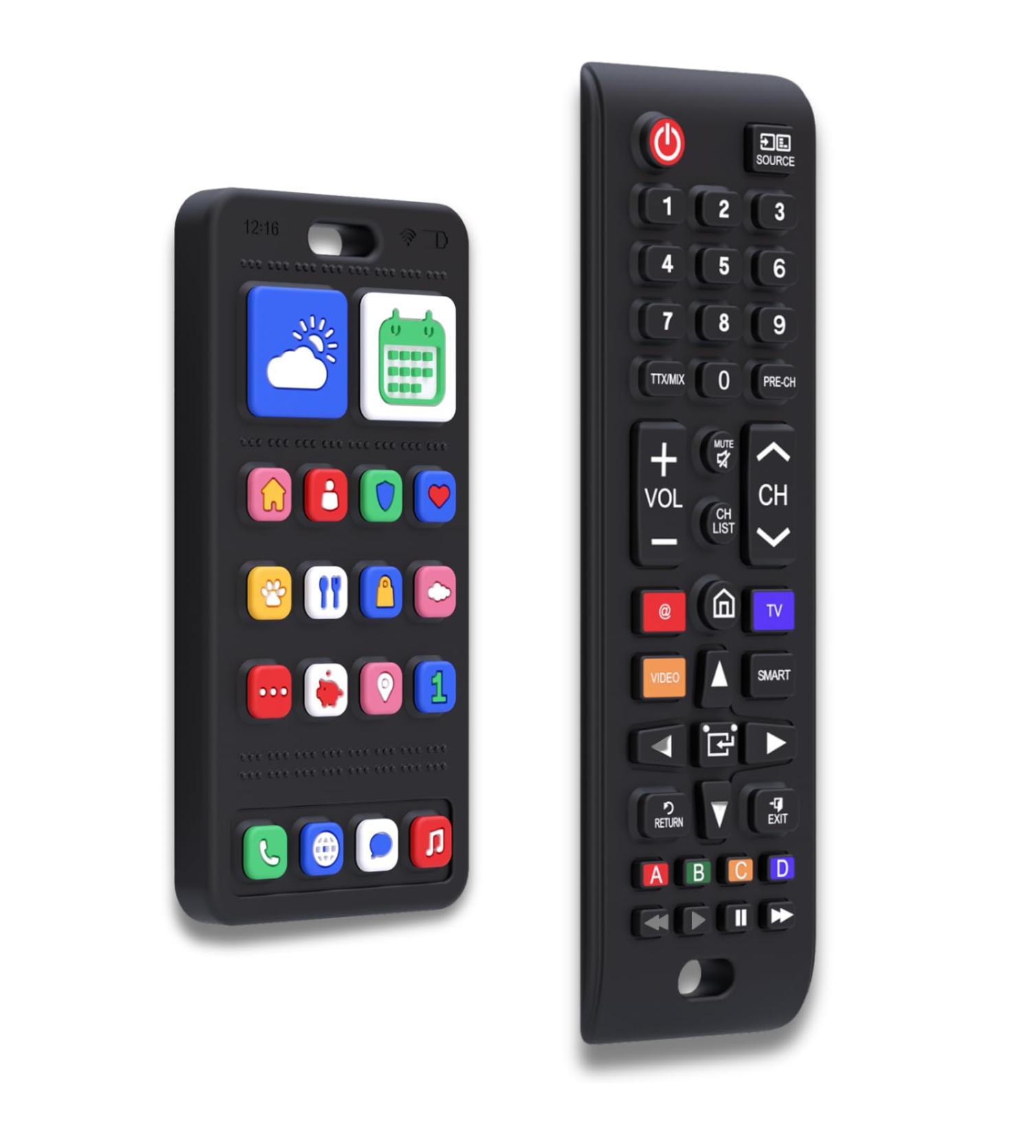 Buy Remote Control & Telephone Baby Toy Set | 100% Silicone BPA-Free | Broemba Bari - 2 Pieces for Boys & Girls - Buy Online on GoSupps.com