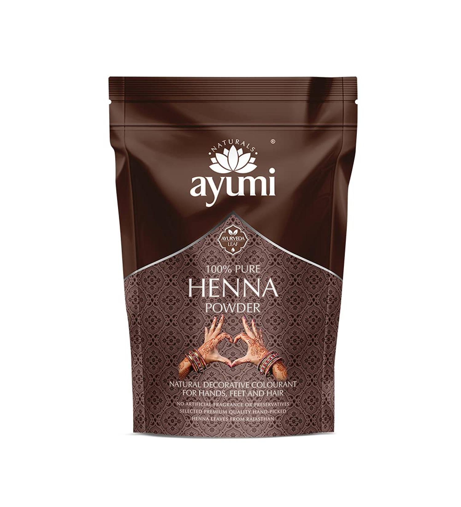 Ayumi Pure Henna Powder - Natural Hair Conditioner for Scalp, Growth & Strength - 200g - Buy Online on GoSupps.com